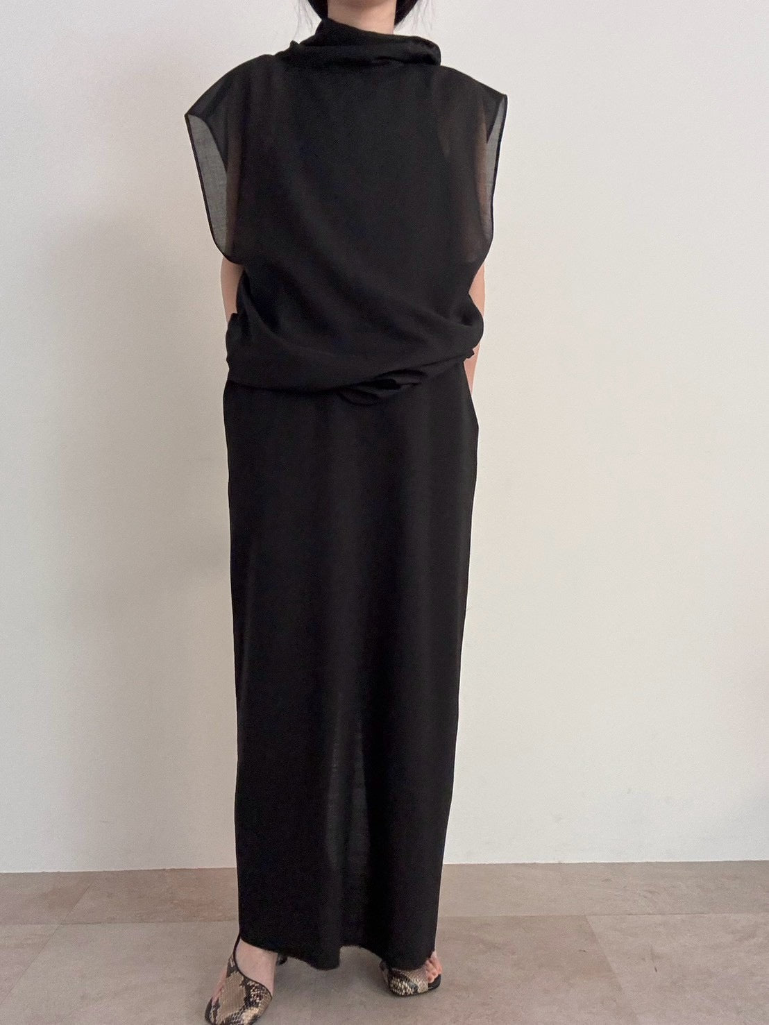 【pre order】sheer N/S - black