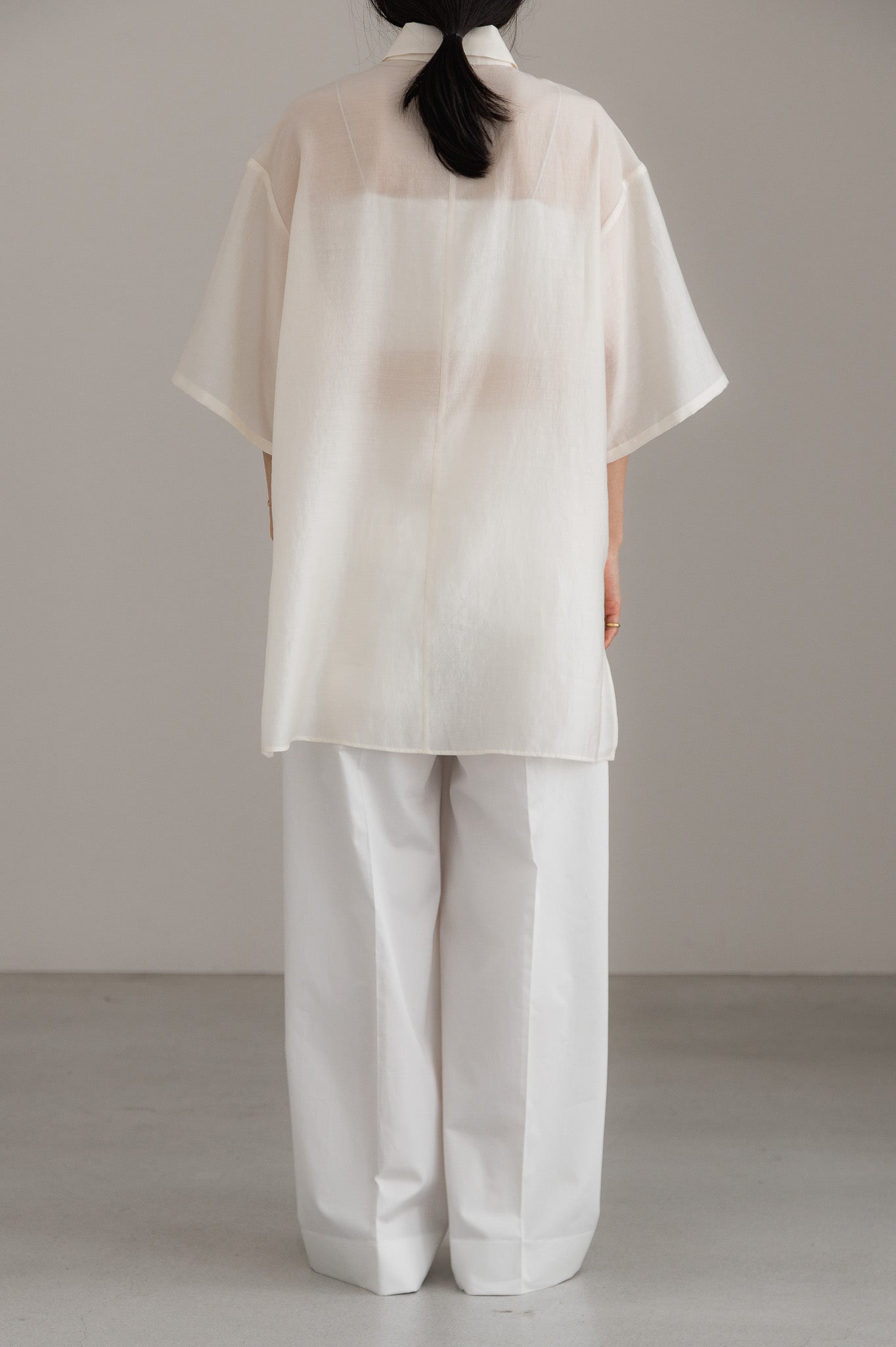 sheer shirt - ivory