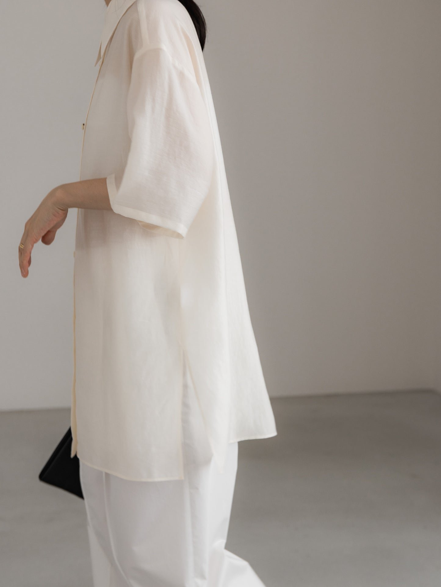 sheer shirt - ivory