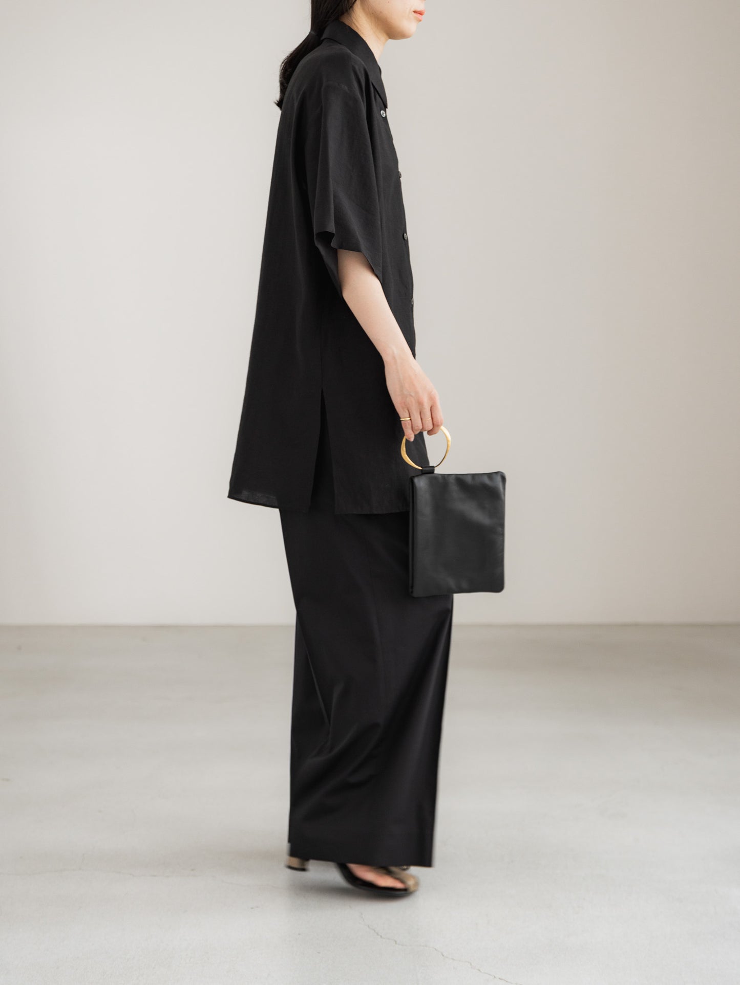 cotton pants- black