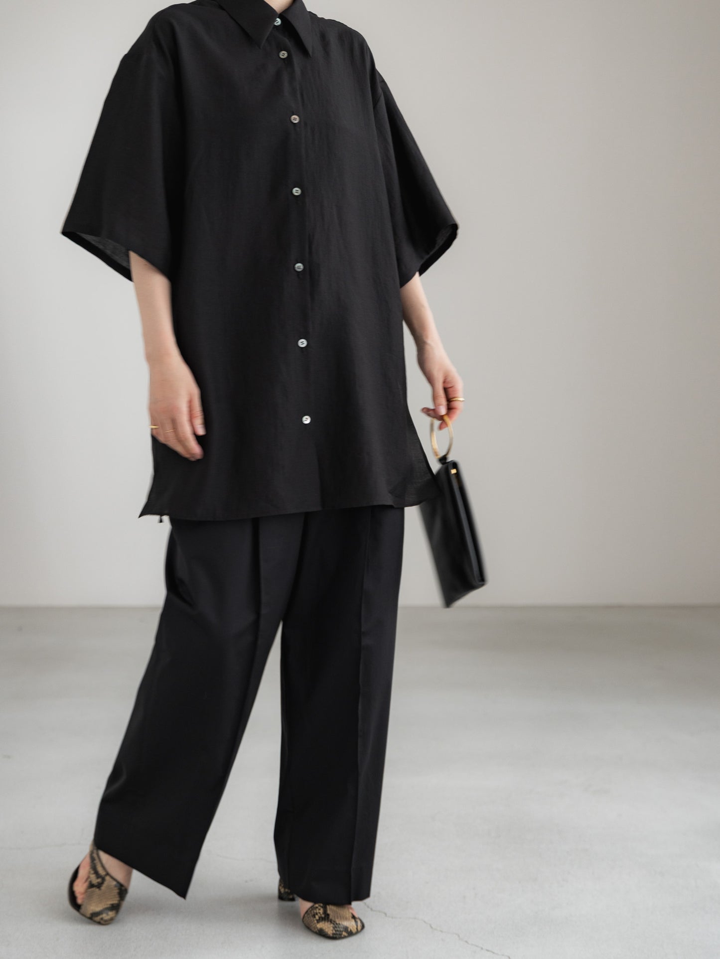 cotton pants- black