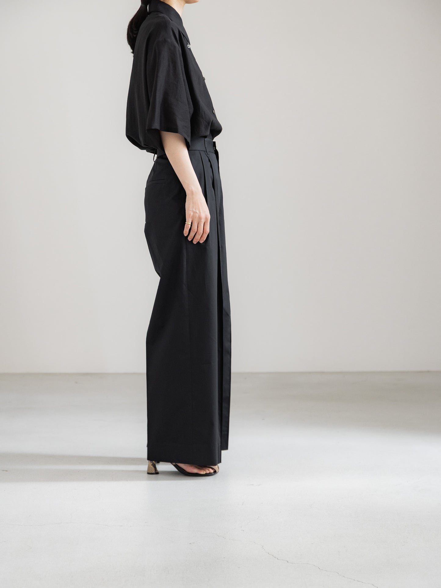 cotton pants- black