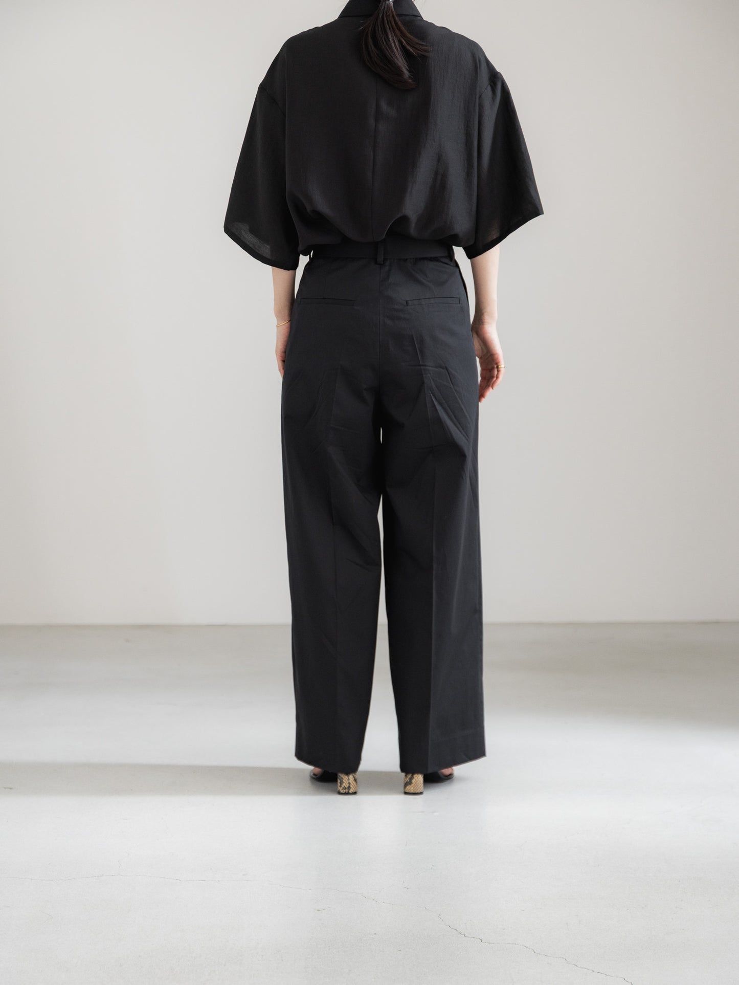 cotton pants- black