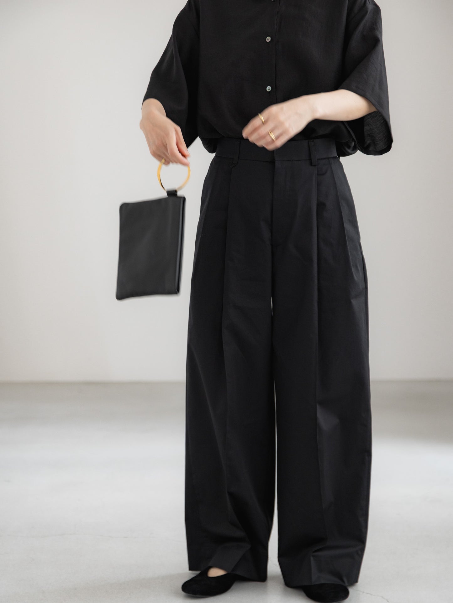 cotton pants- black
