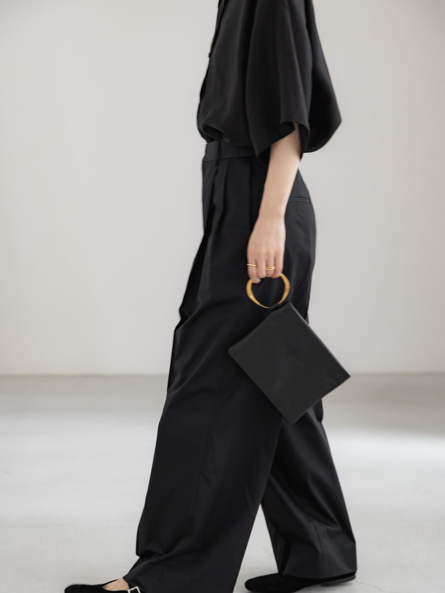 cotton pants- black