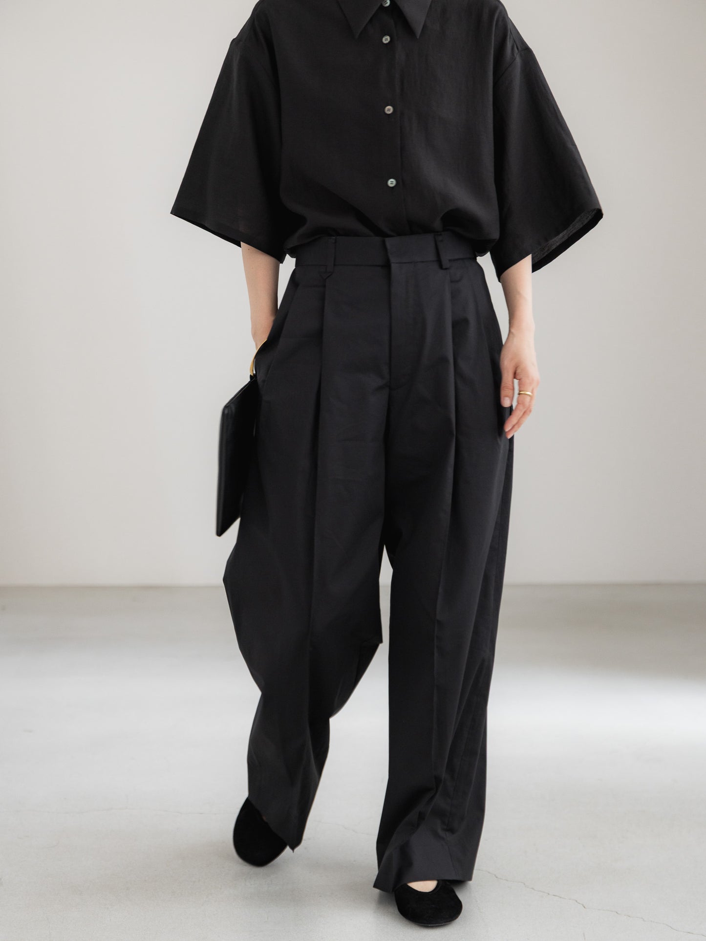 cotton pants- black