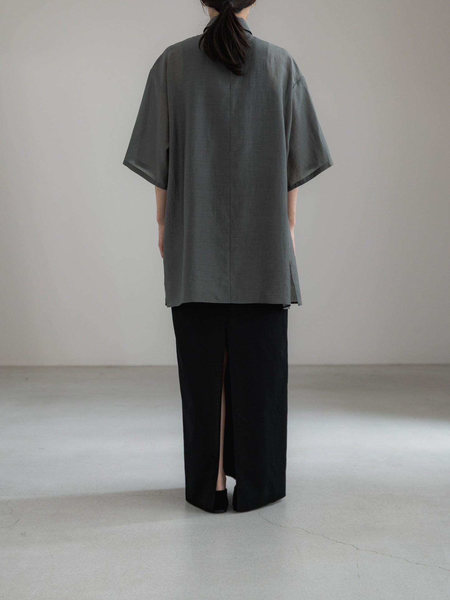 sheer shirt - moss green