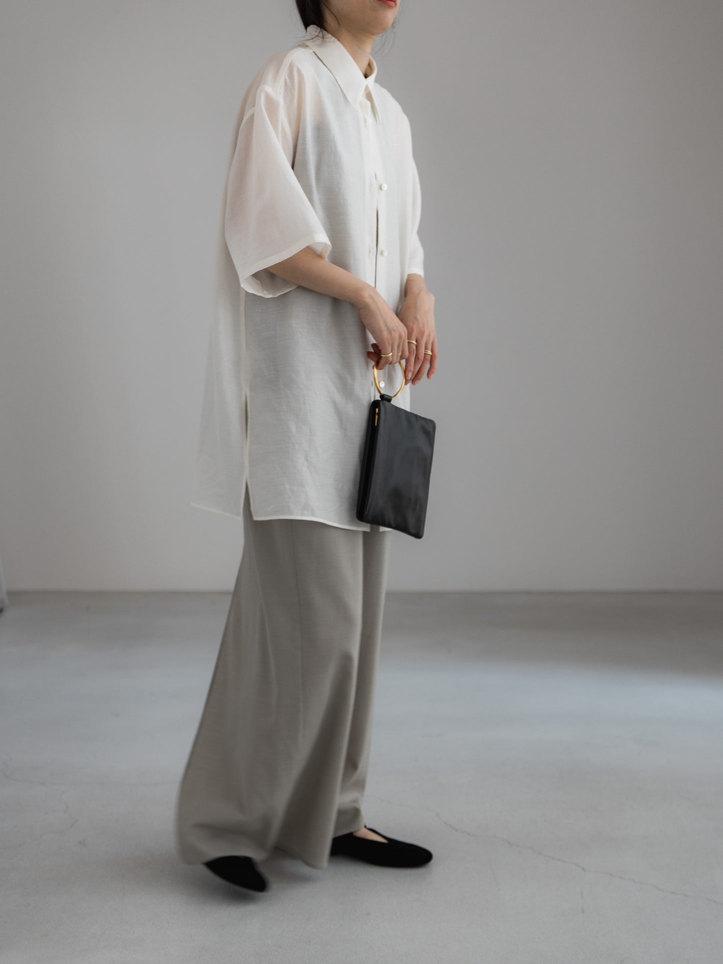 sheer shirt - ivory