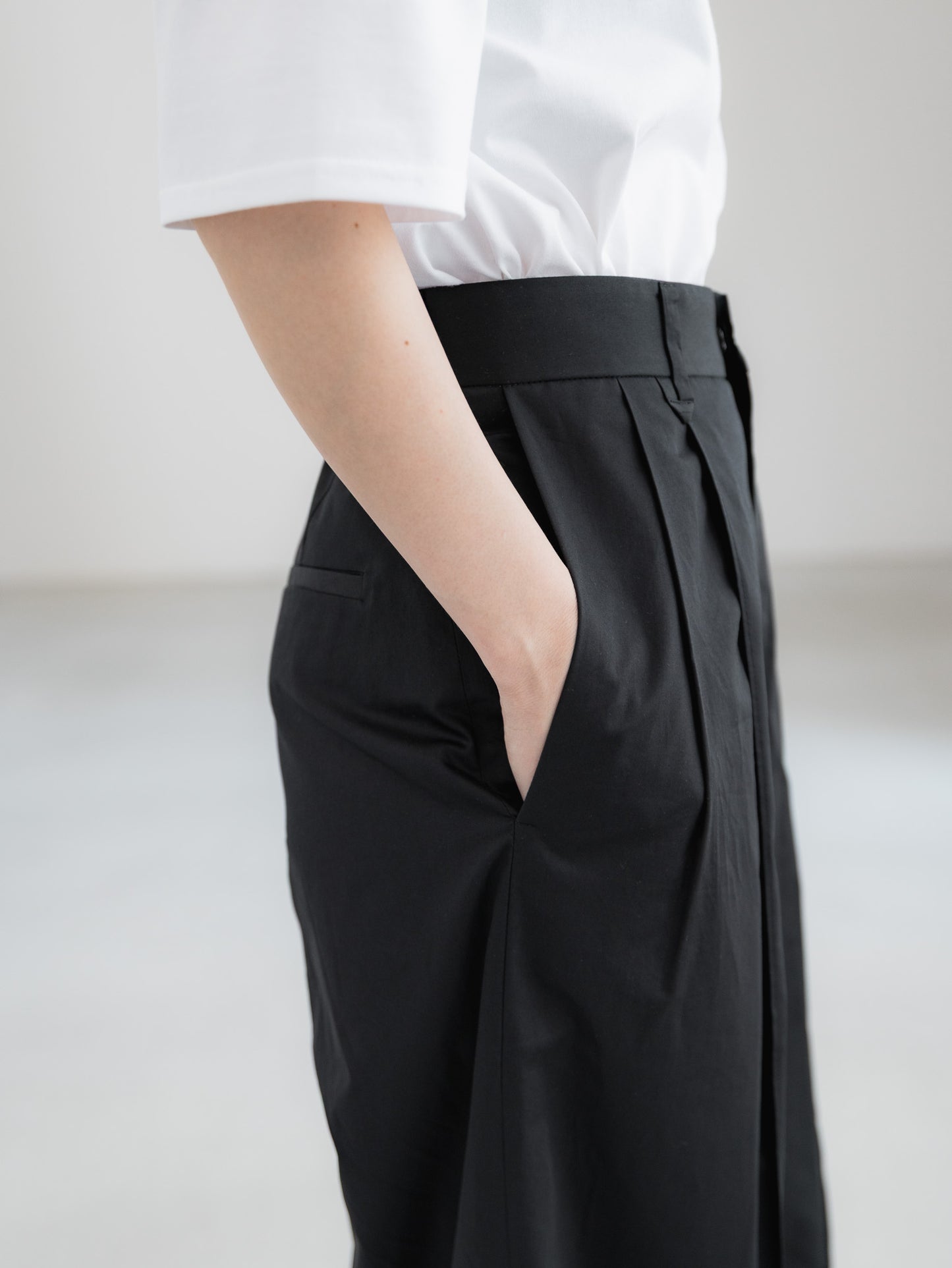 cotton pants- black