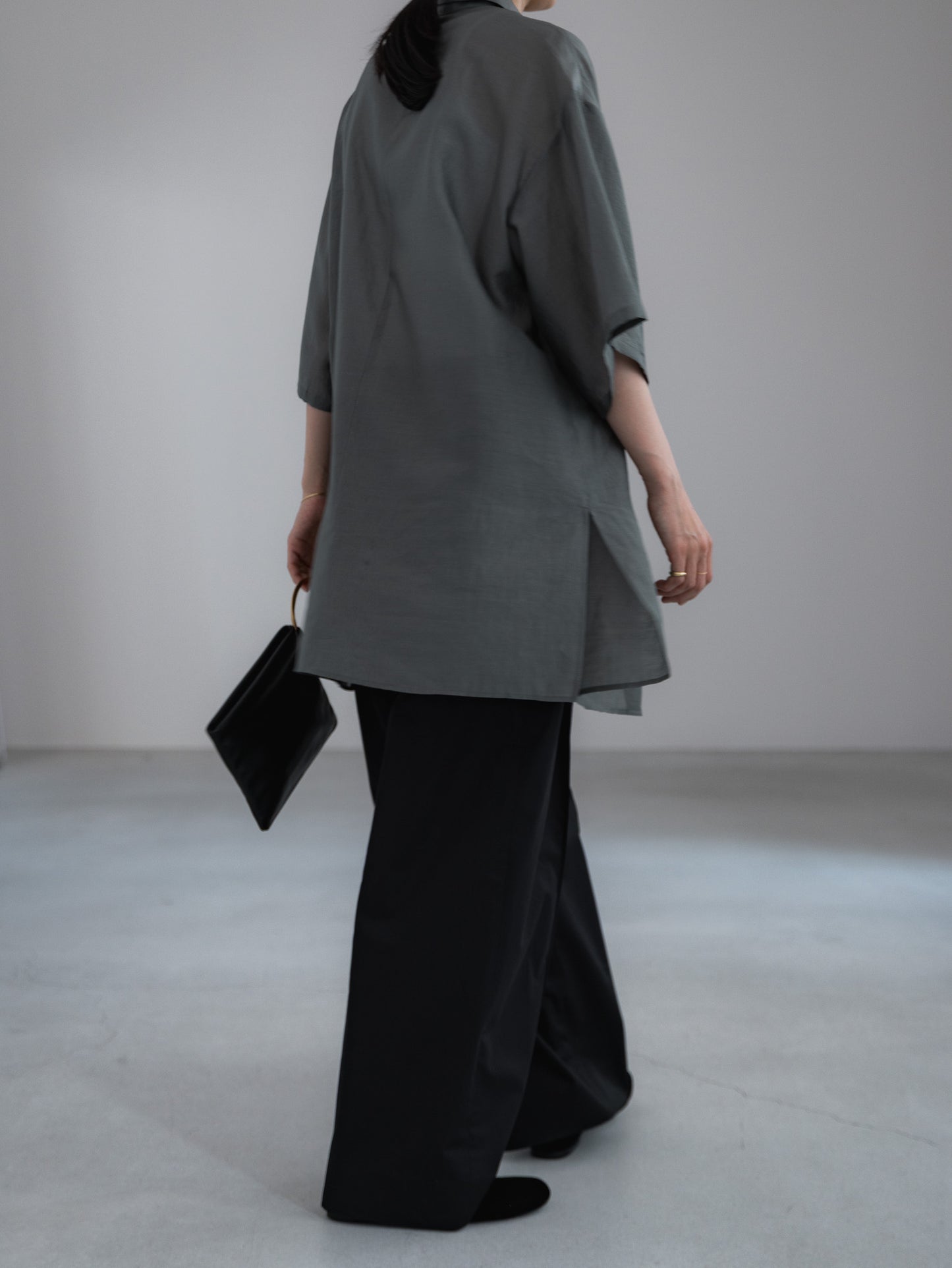 sheer shirt - moss green
