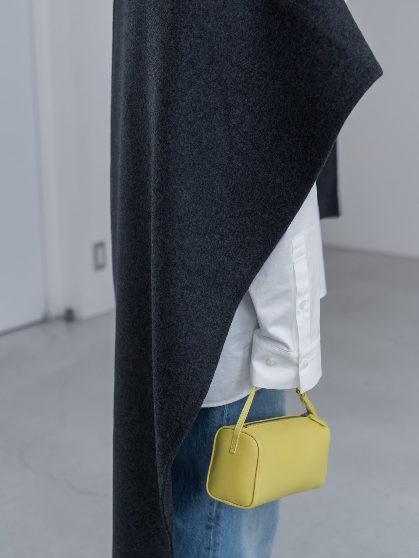 【pre order】throw shawl coat - d.gray