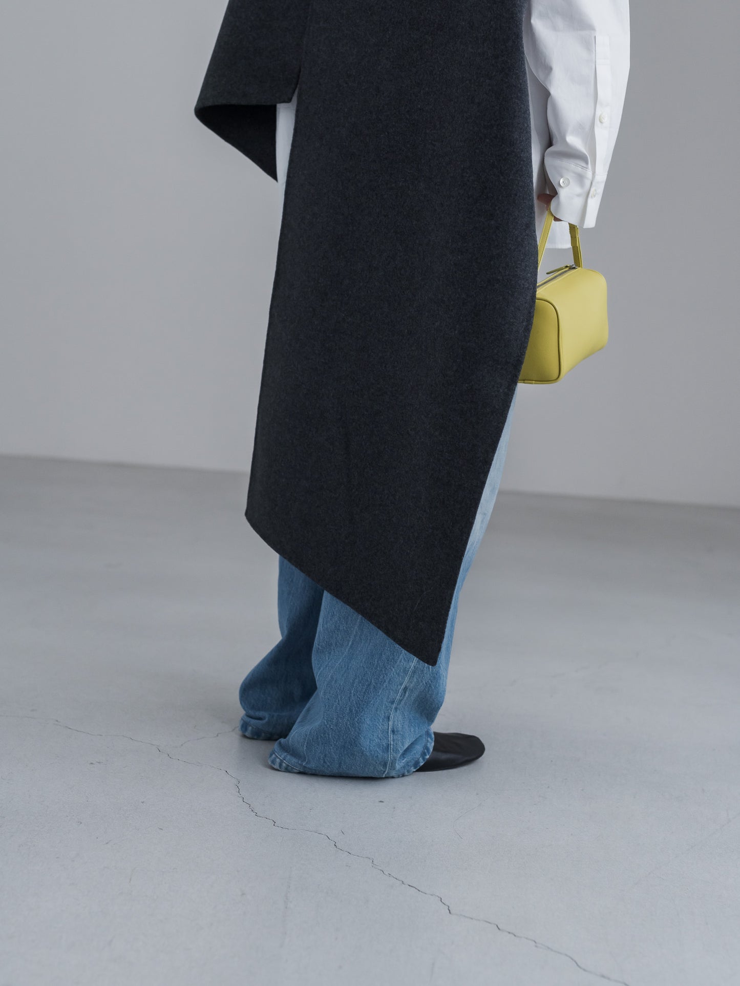 【pre order】throw shawl coat - d.gray