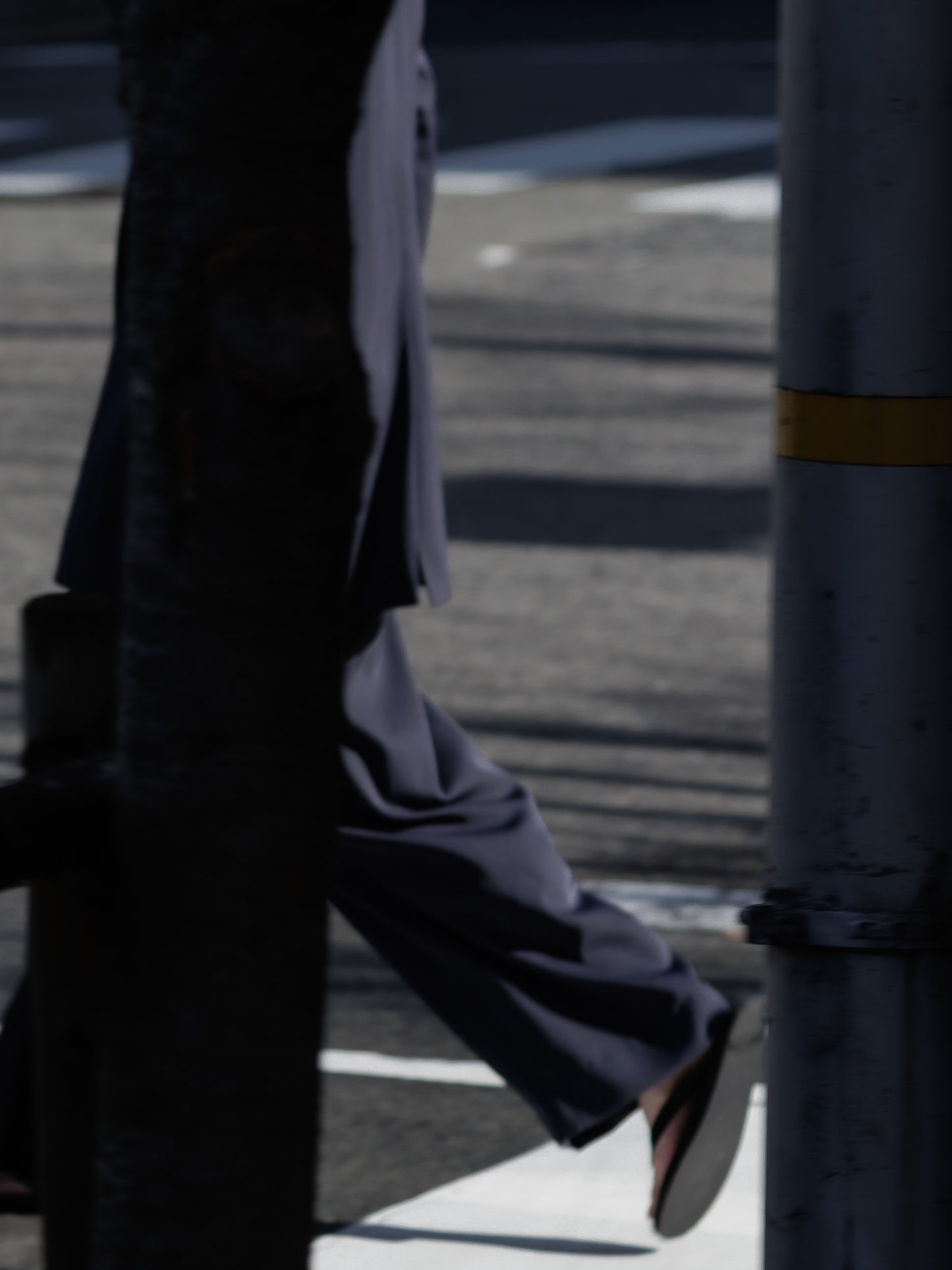 relax slacks pants - navy