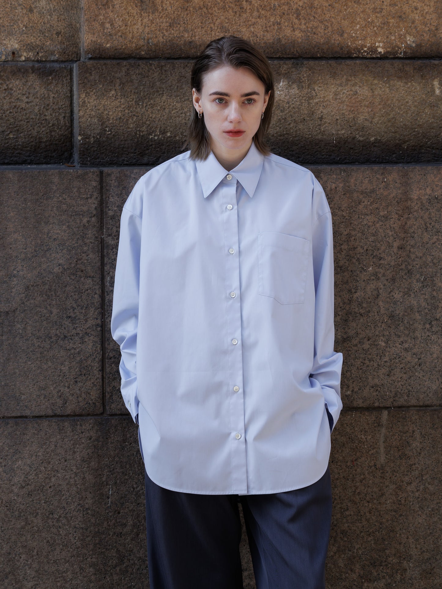 over shirt - pure blue