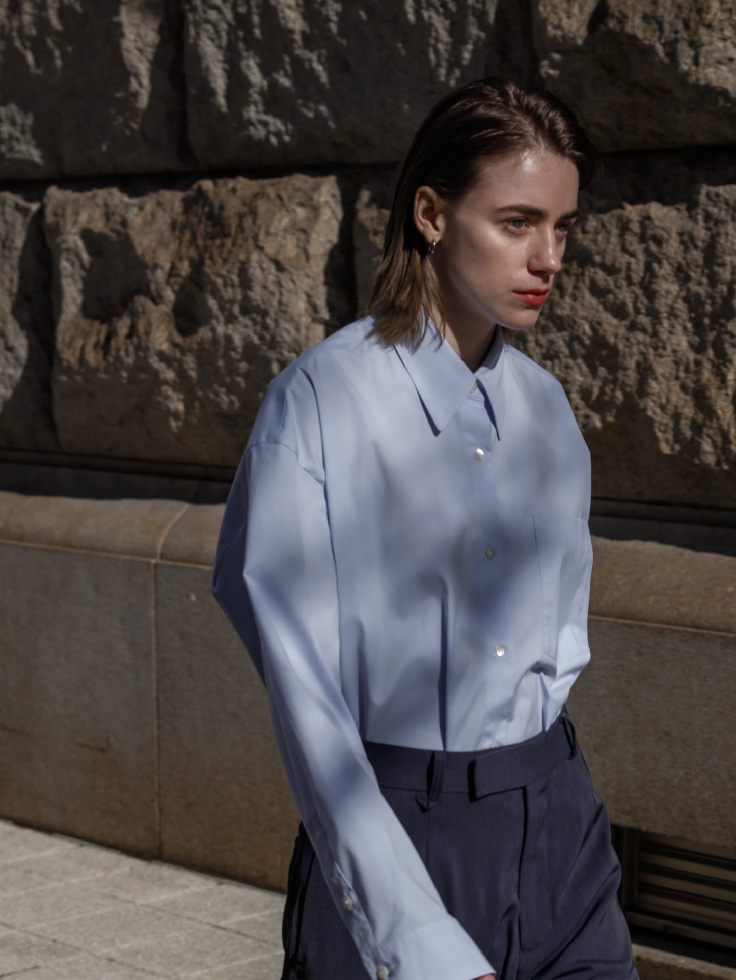 over shirt - pure blue