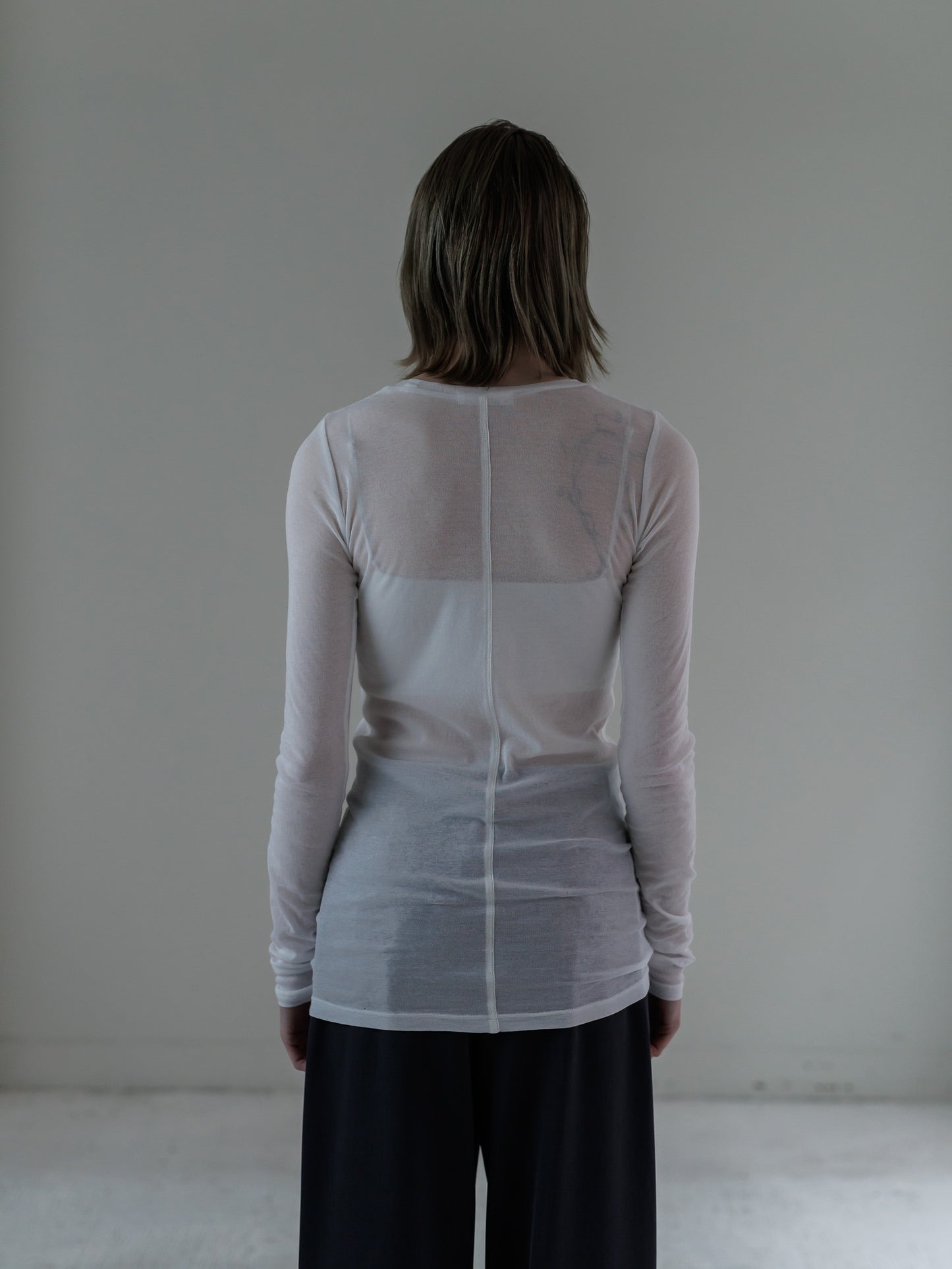 sheer tops - white