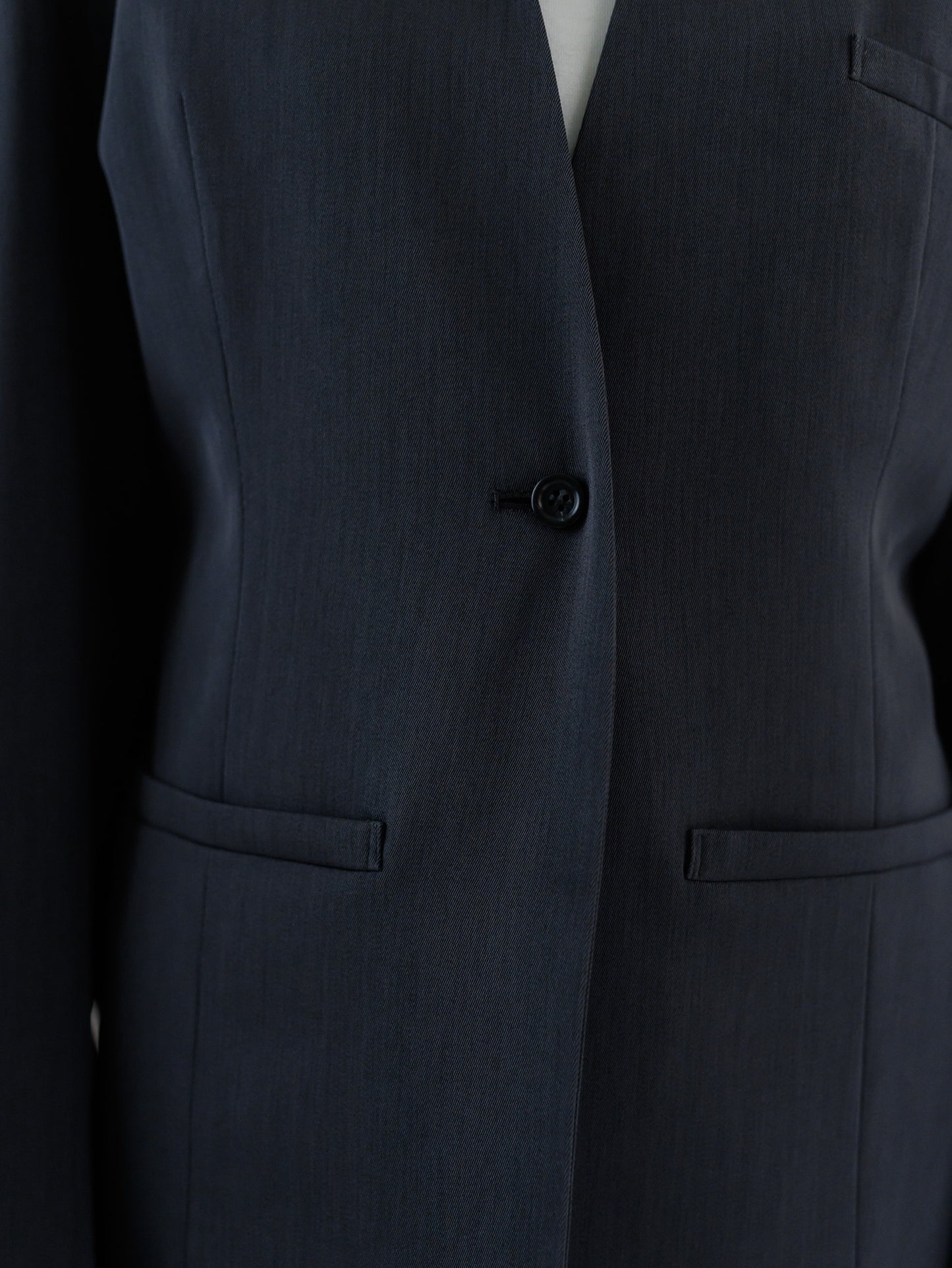 collarless jacket Vol.5 - navy