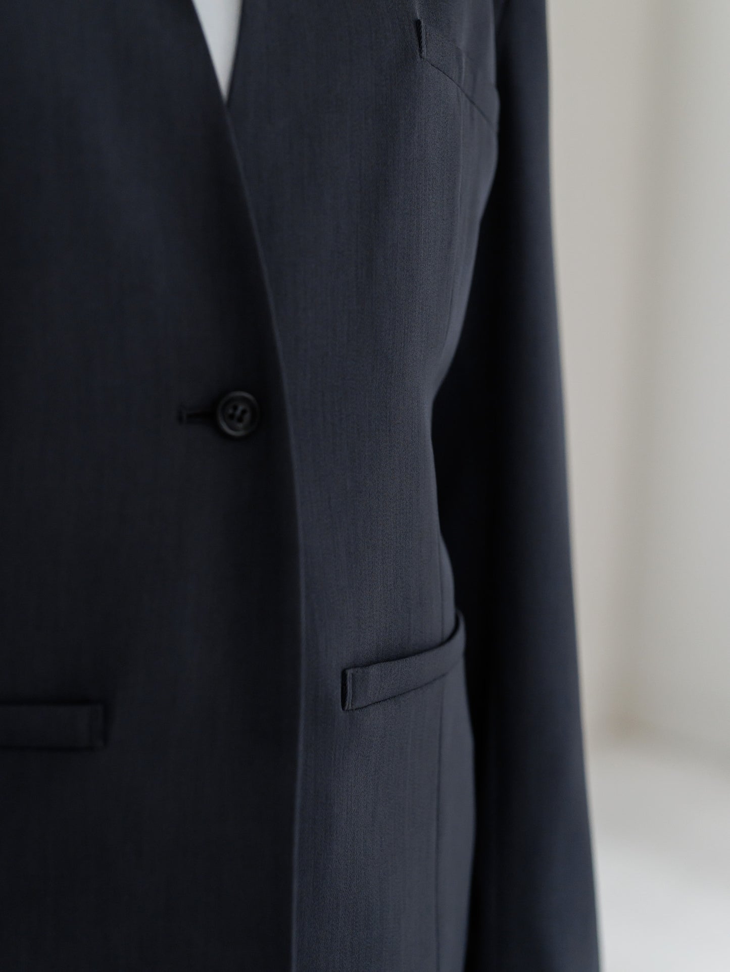 collarless jacket Vol.5 - navy