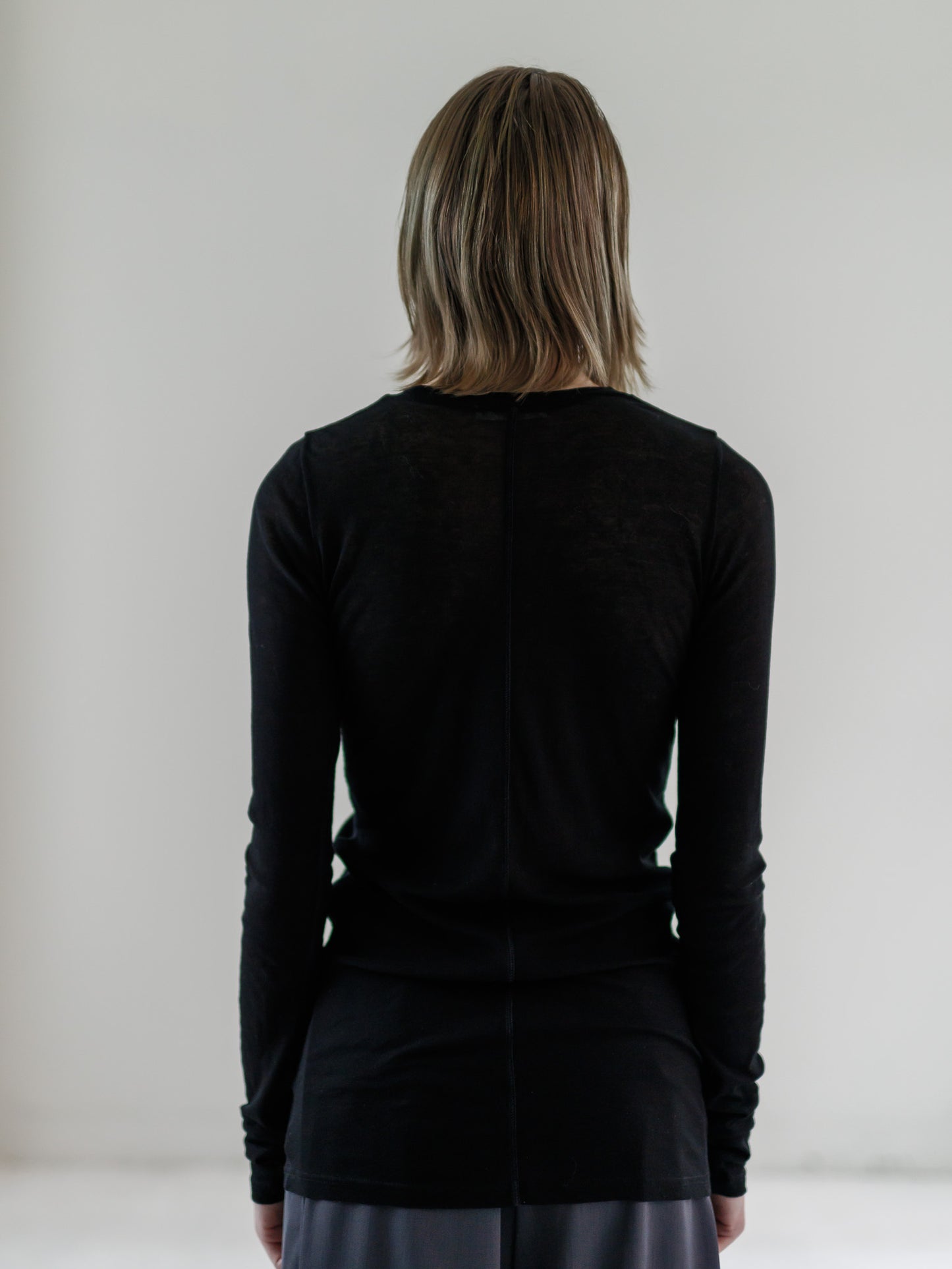 sheer tops - black