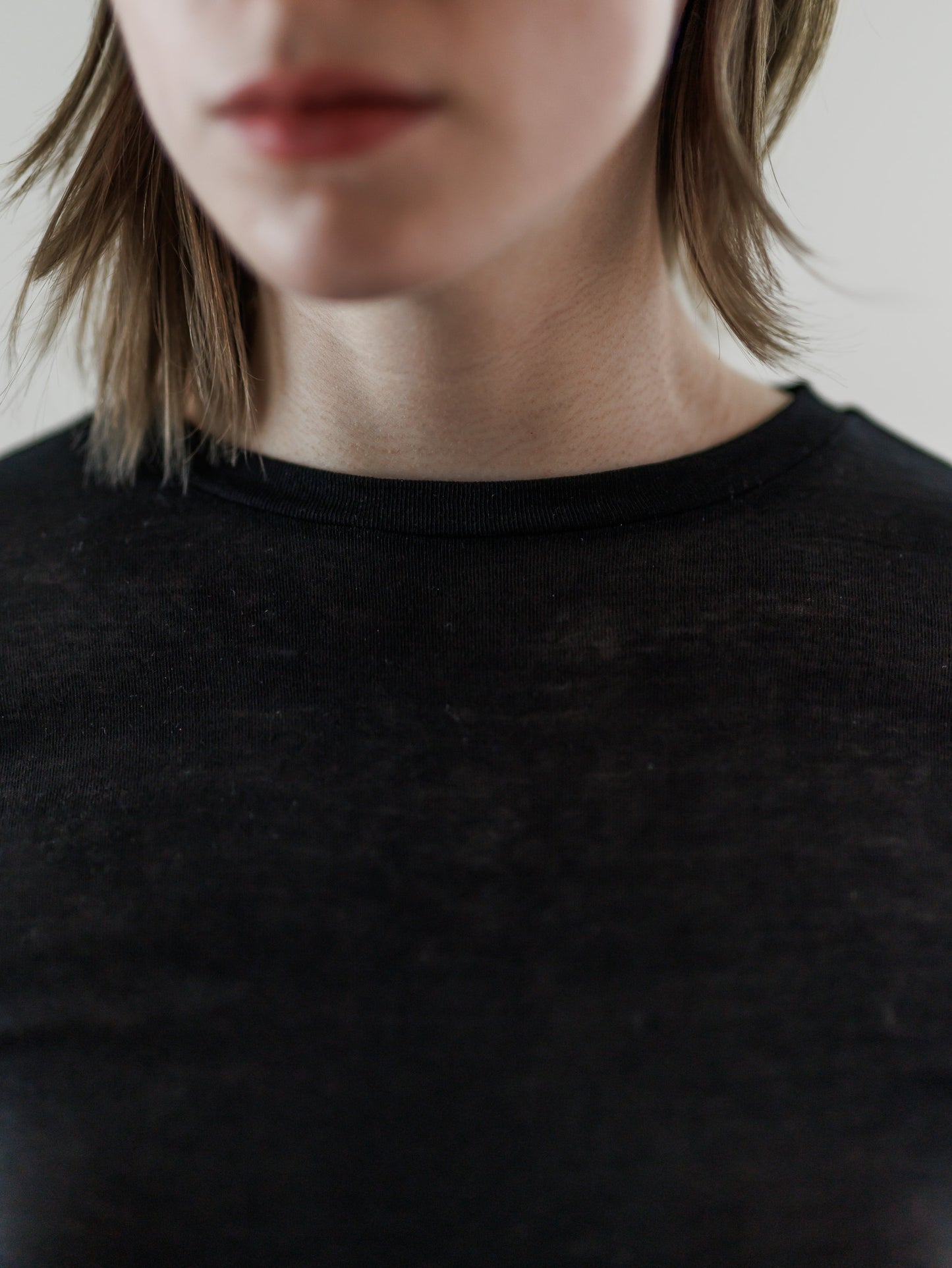 sheer tops - black