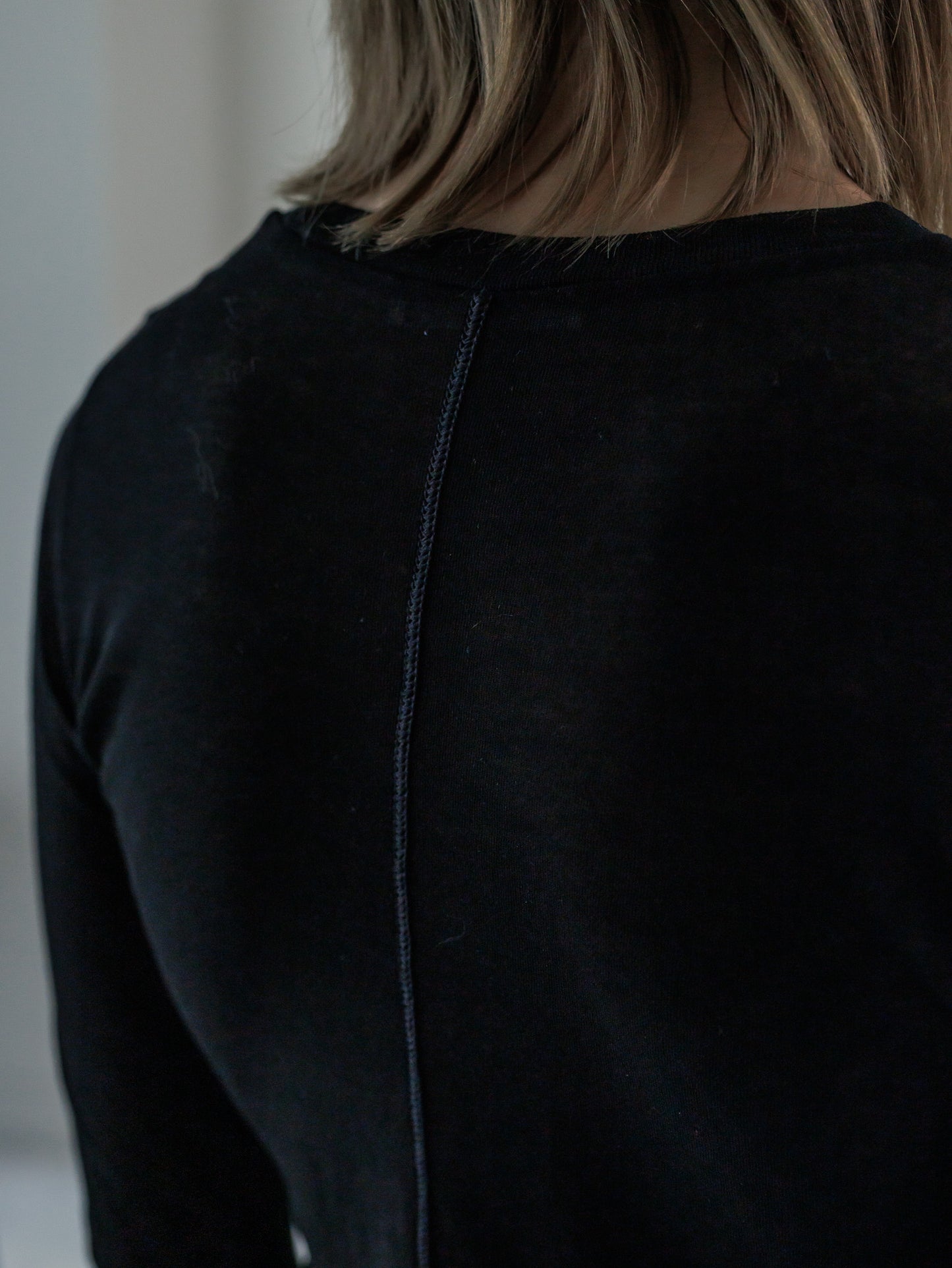 sheer tops - black