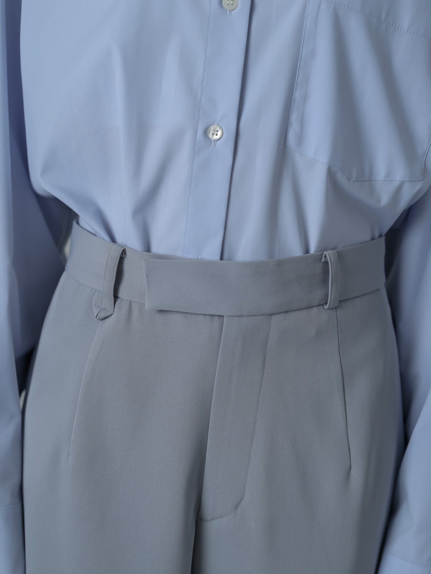 relax slacks pants - sax