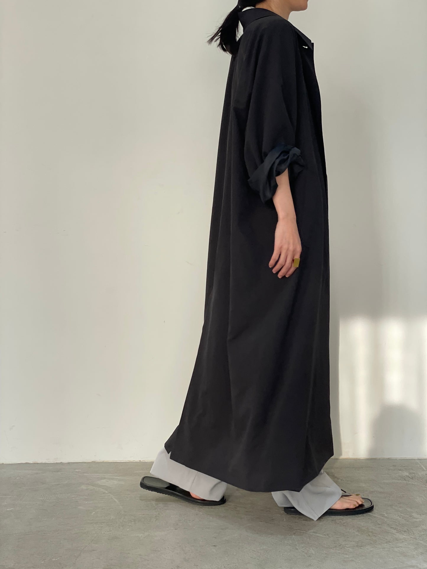 soutien collar coat-black