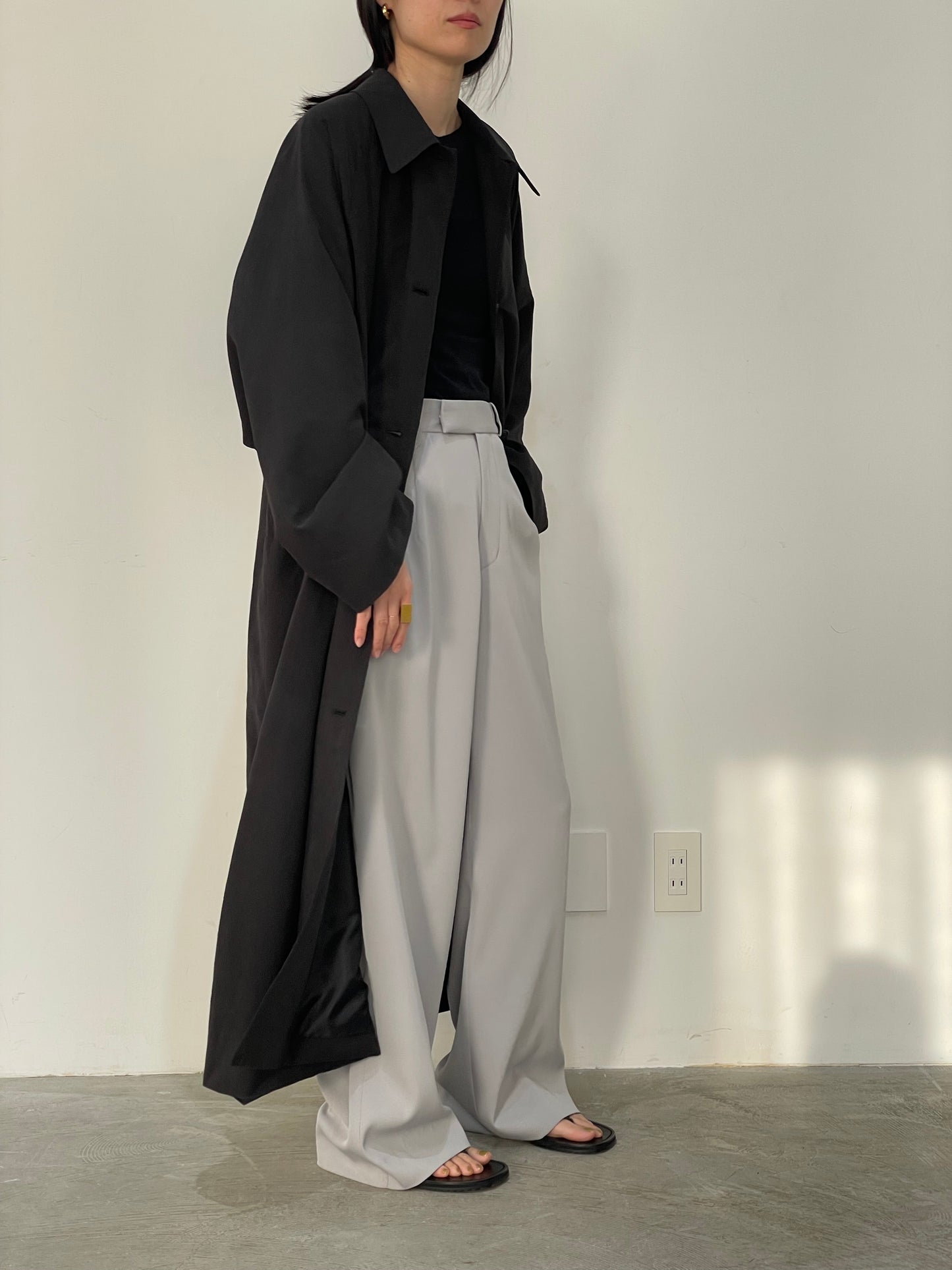 soutien collar coat-black