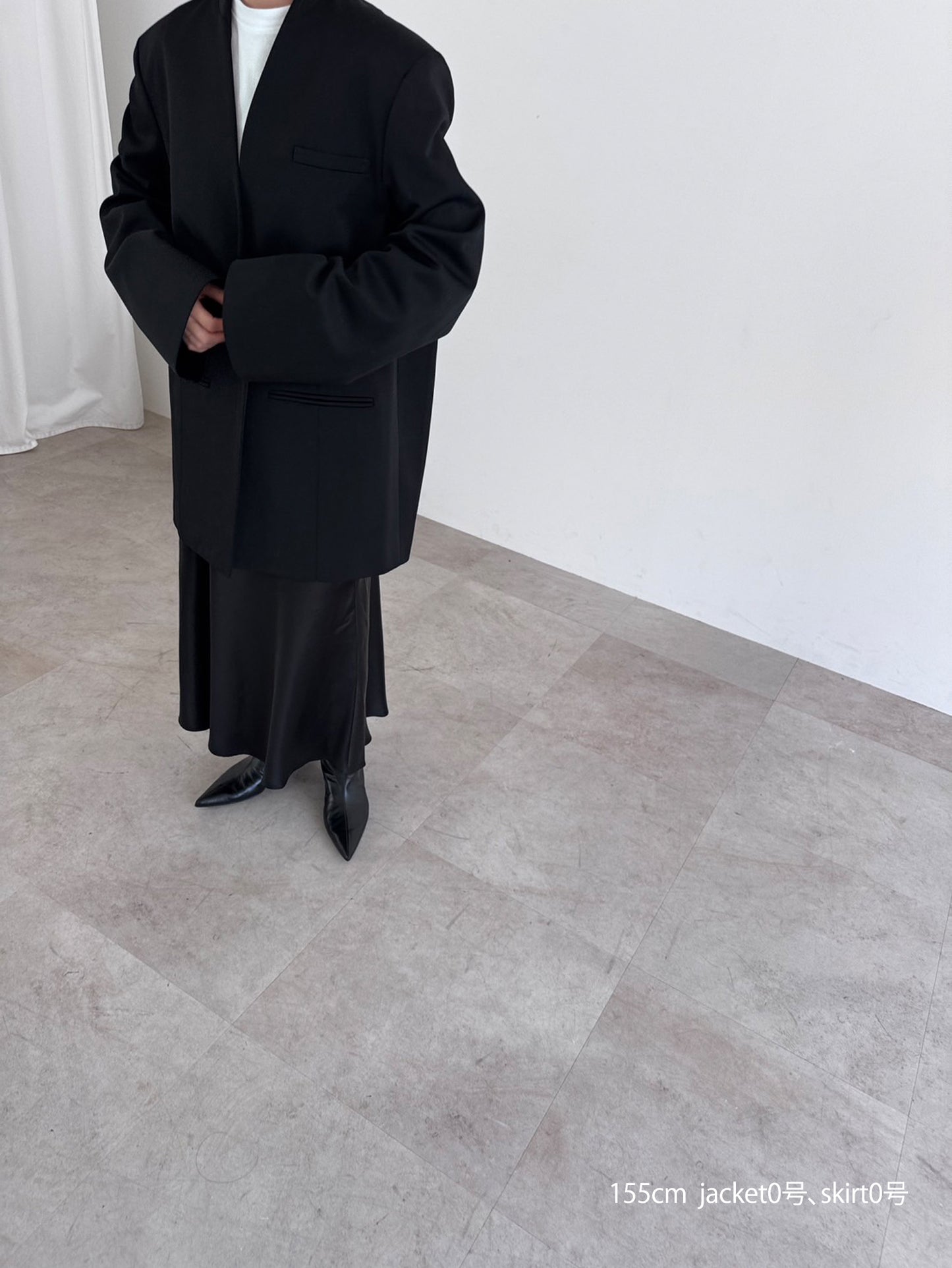 【pre order】collarless jacket Vol.4 - black