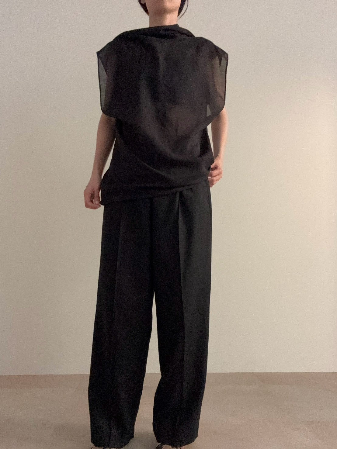 【pre order】sheer N/S - black
