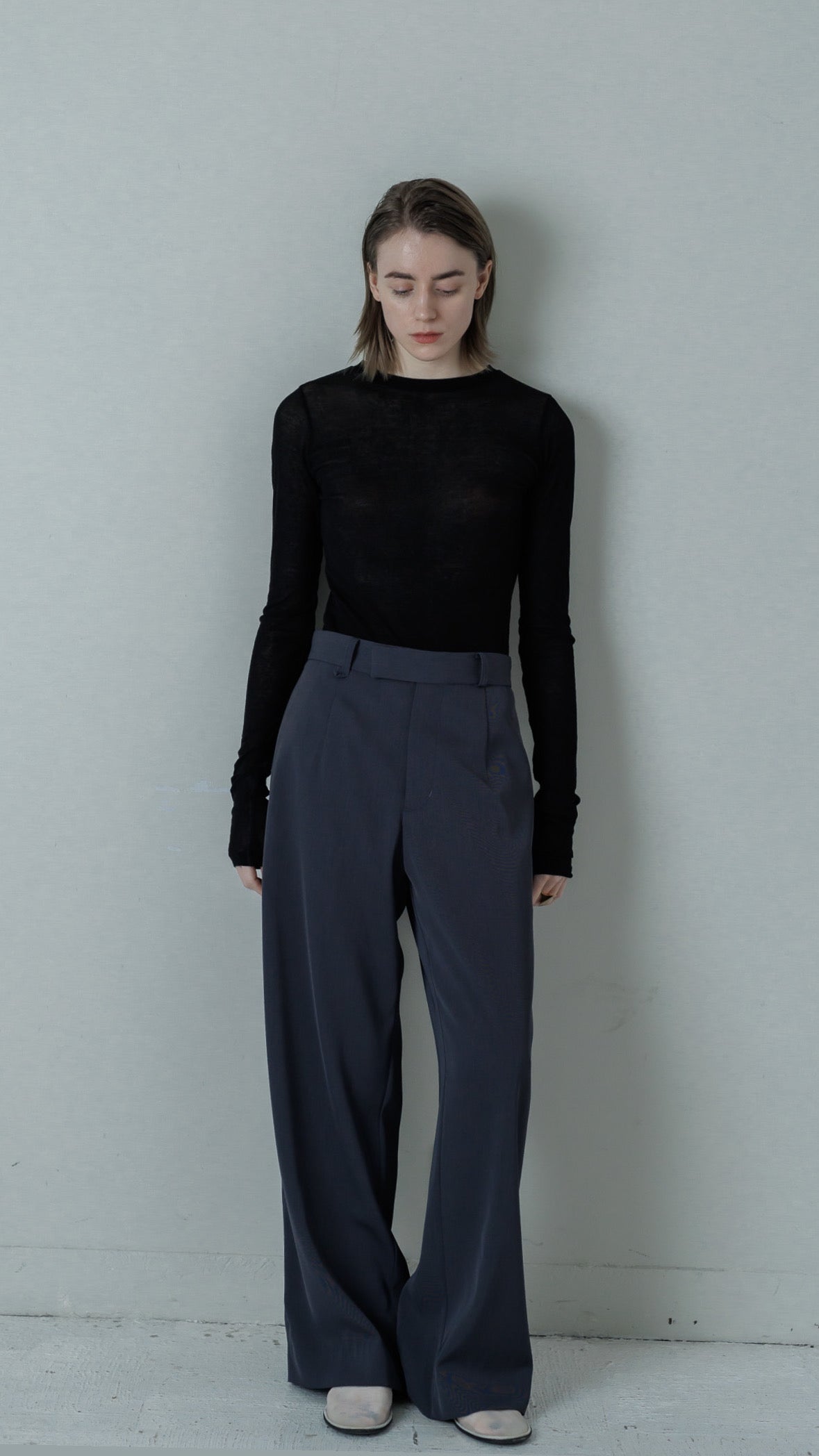 sheer tops - black