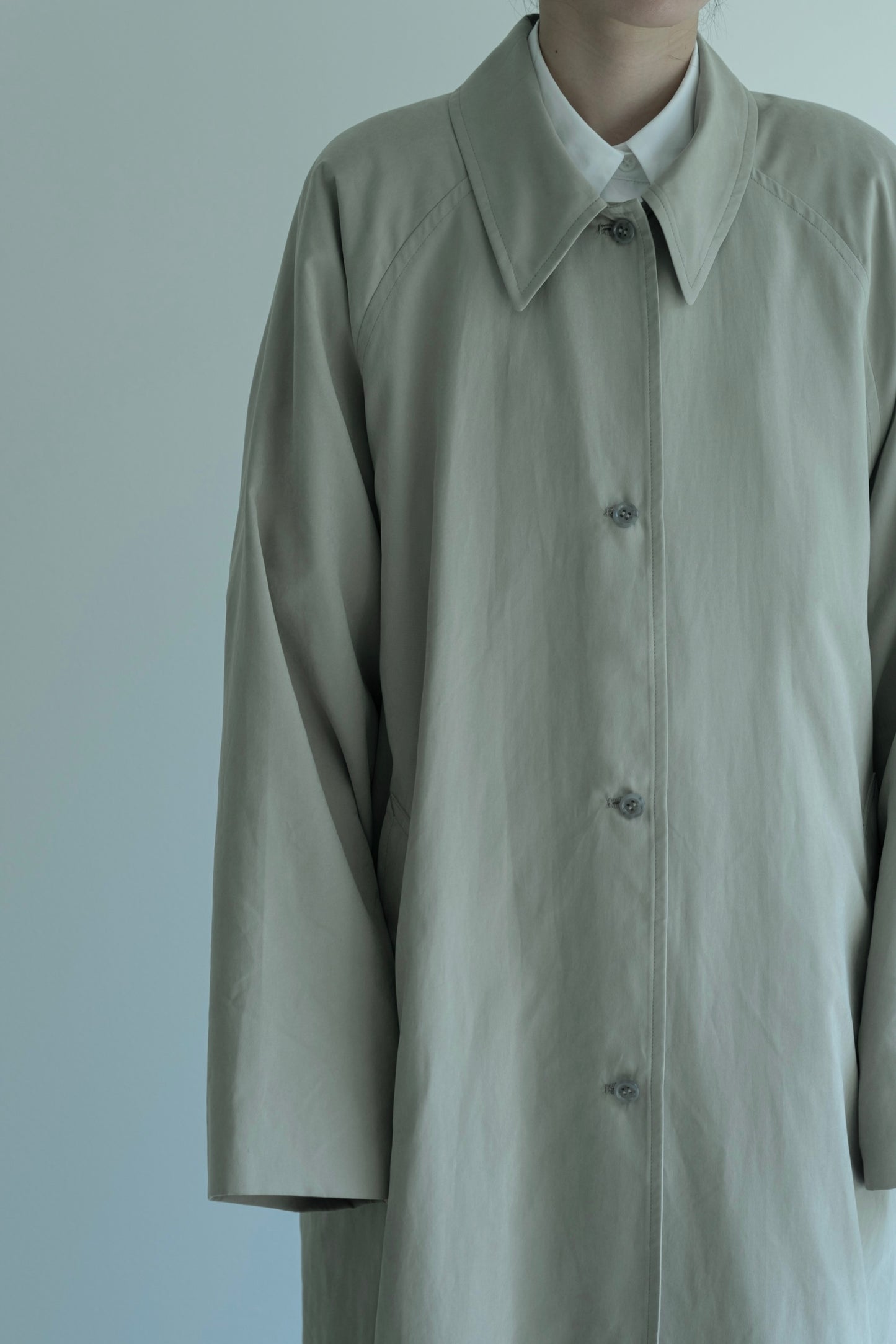 soutien collar coat-greige
