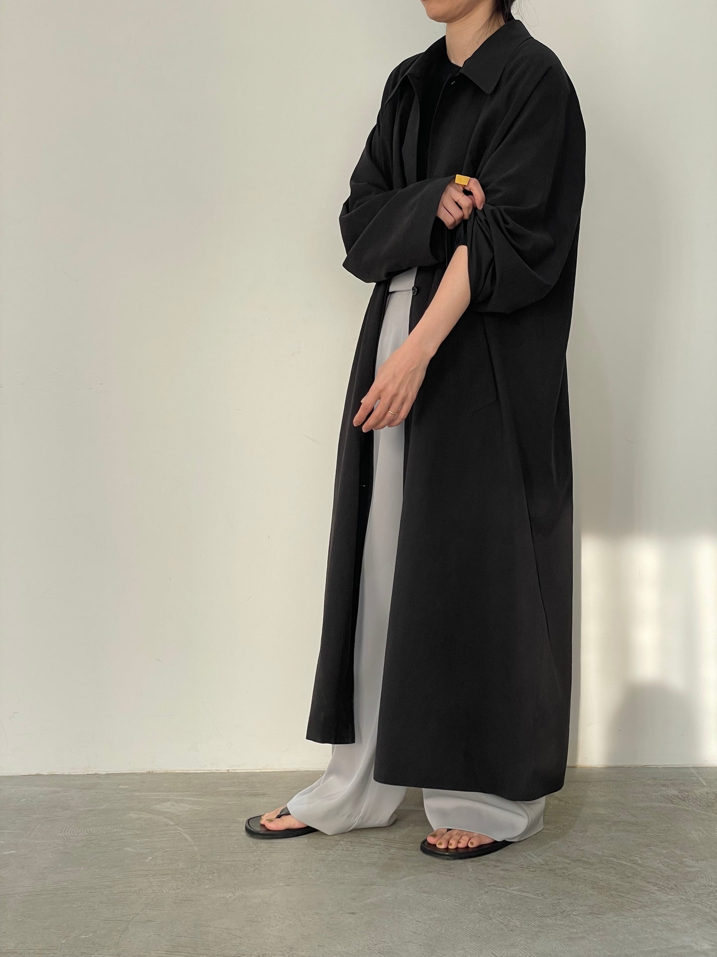 soutien collar coat-black