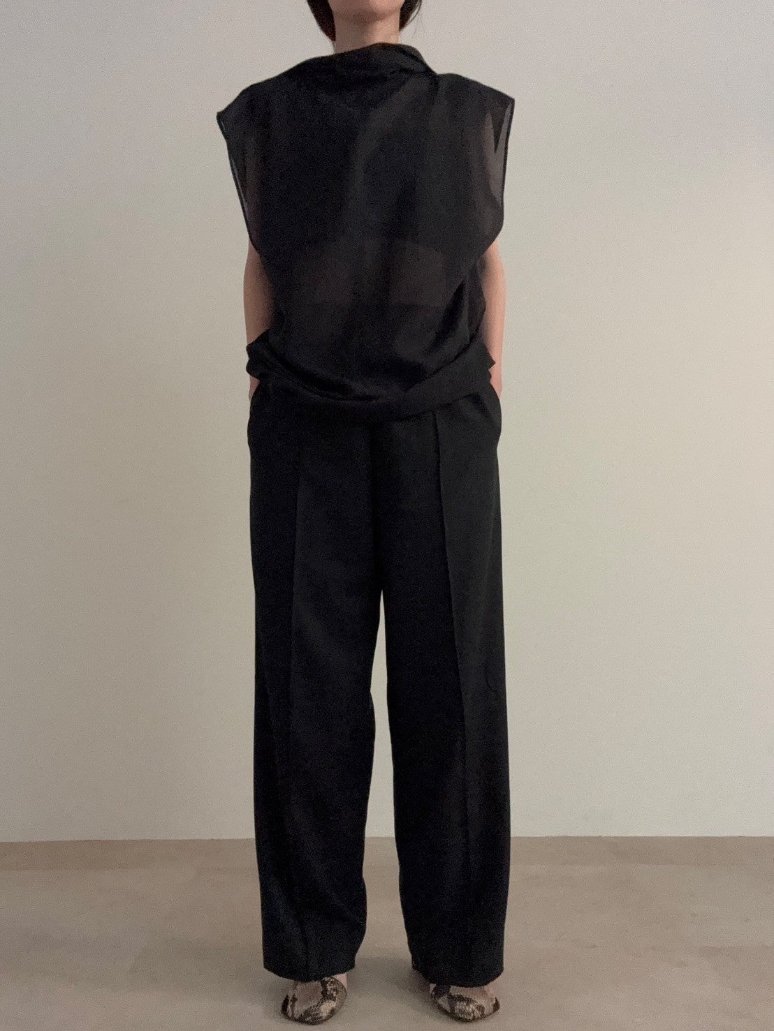 【pre order】sheer N/S - black