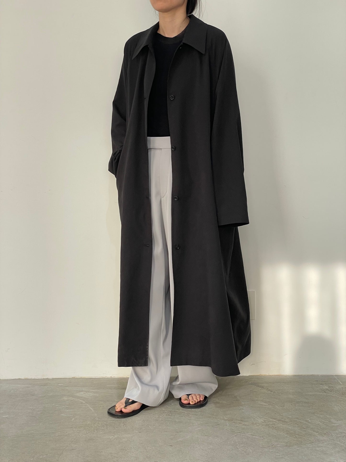 soutien collar coat-black