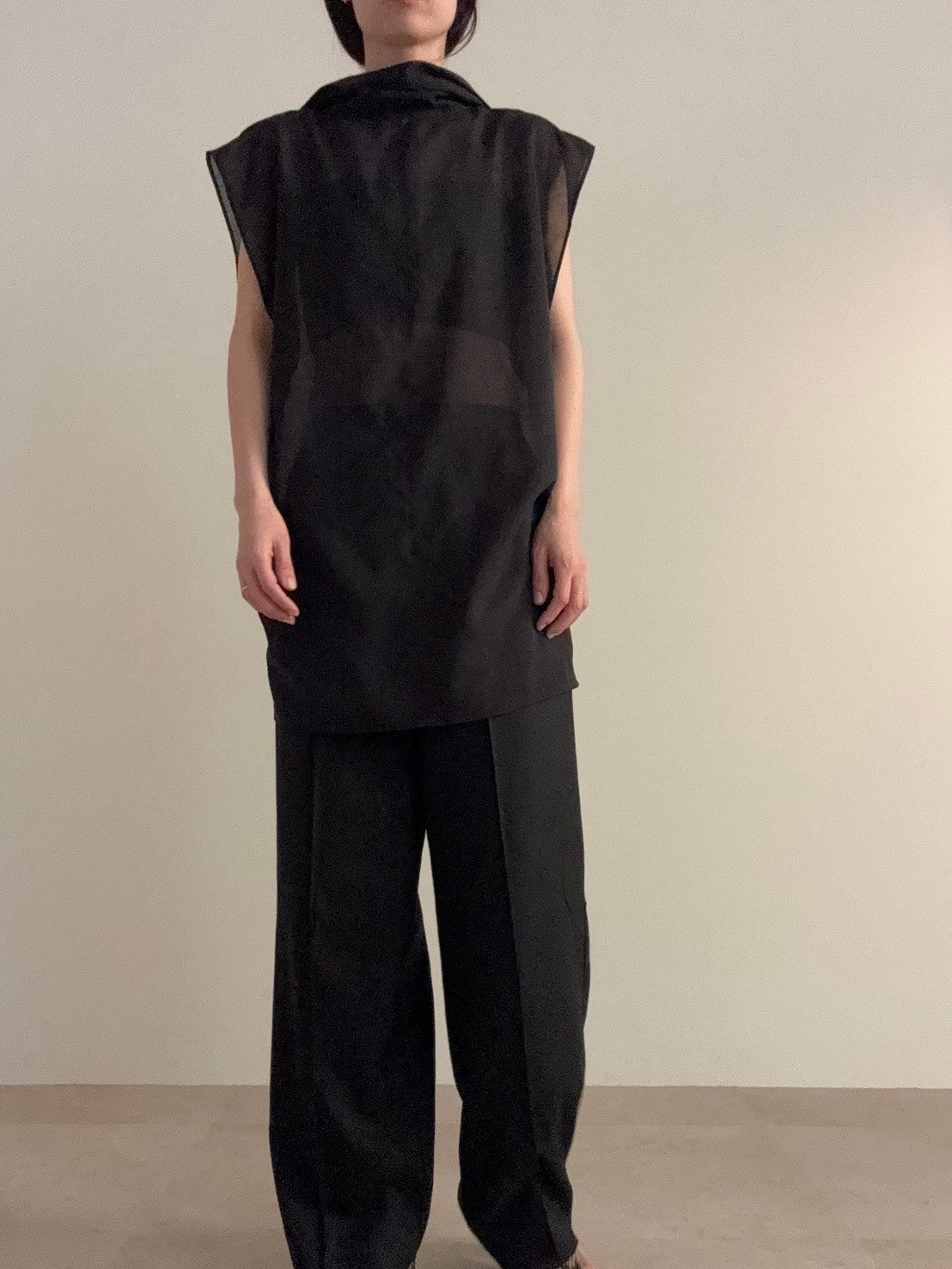 【pre order】sheer N/S - black