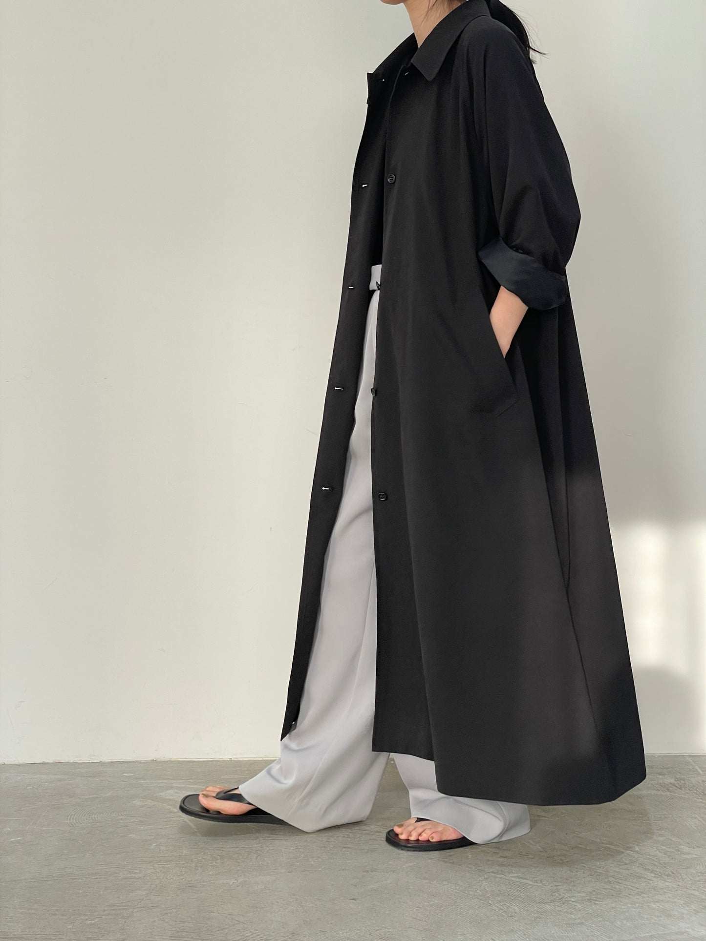 soutien collar coat-black