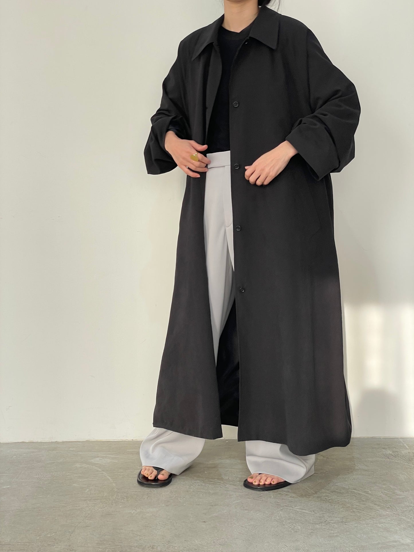 soutien collar coat-black