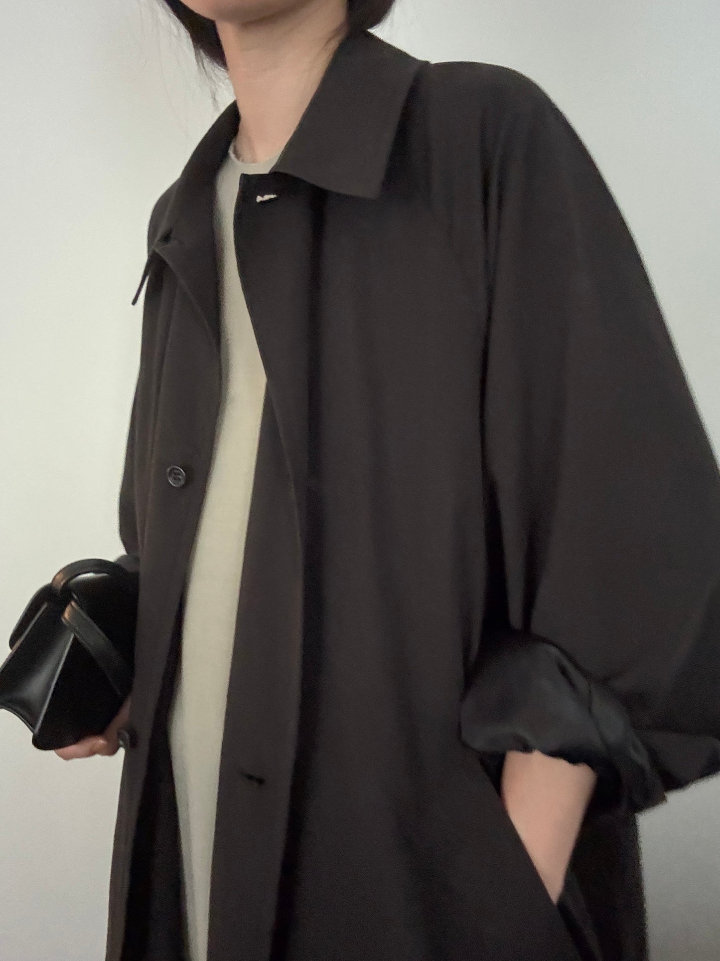 soutien collar coat-black