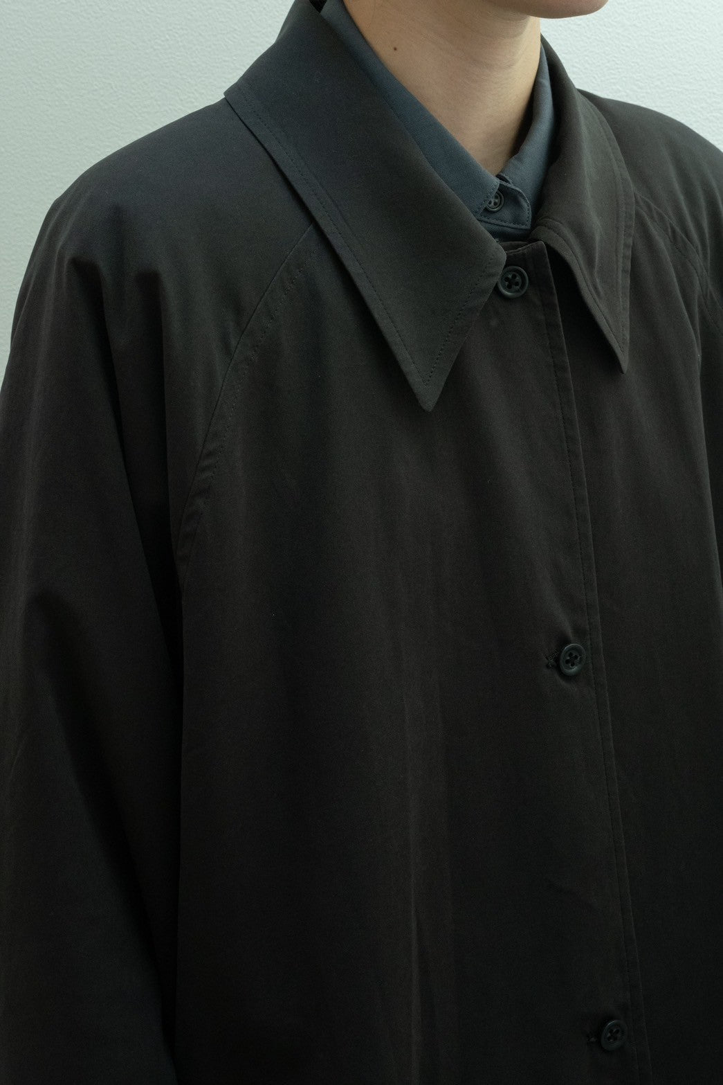 soutien collar coat-black