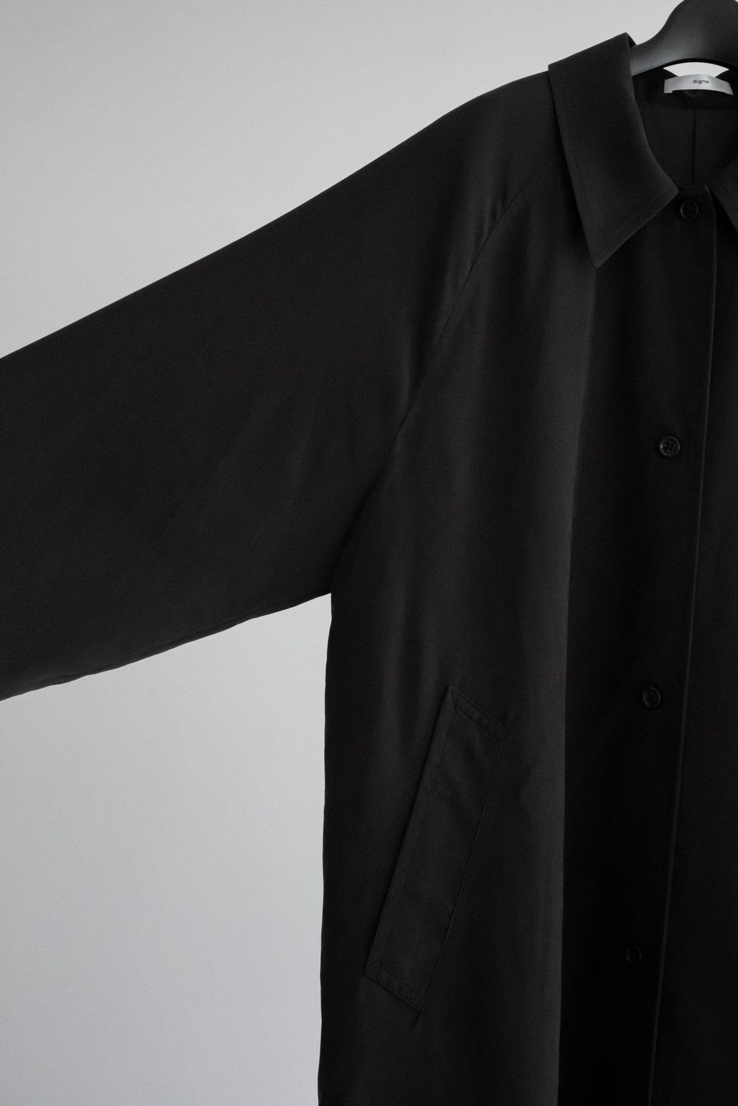 soutien collar coat-black