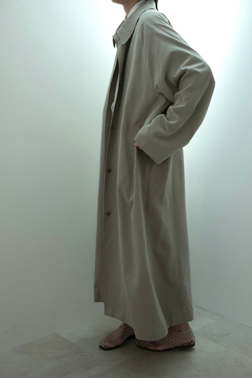 soutien collar coat-greige