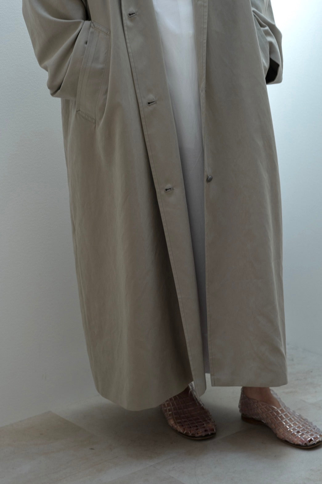 soutien collar coat-greige