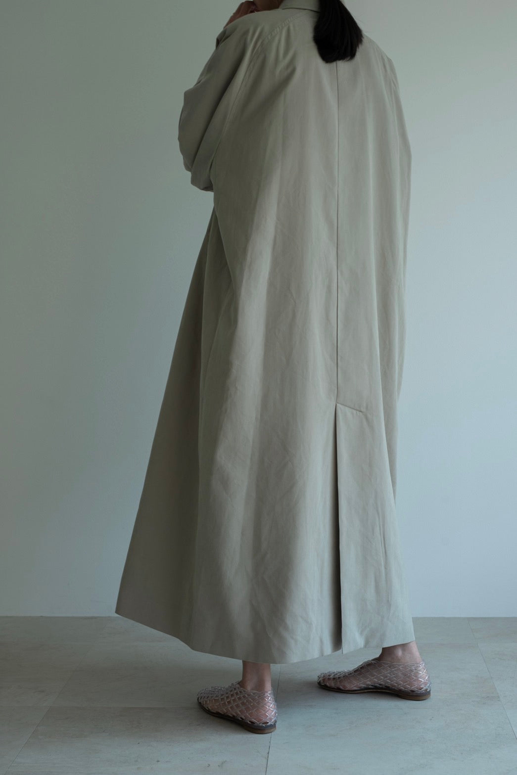 soutien collar coat-greige