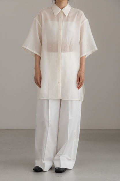 sheer shirt - ivory