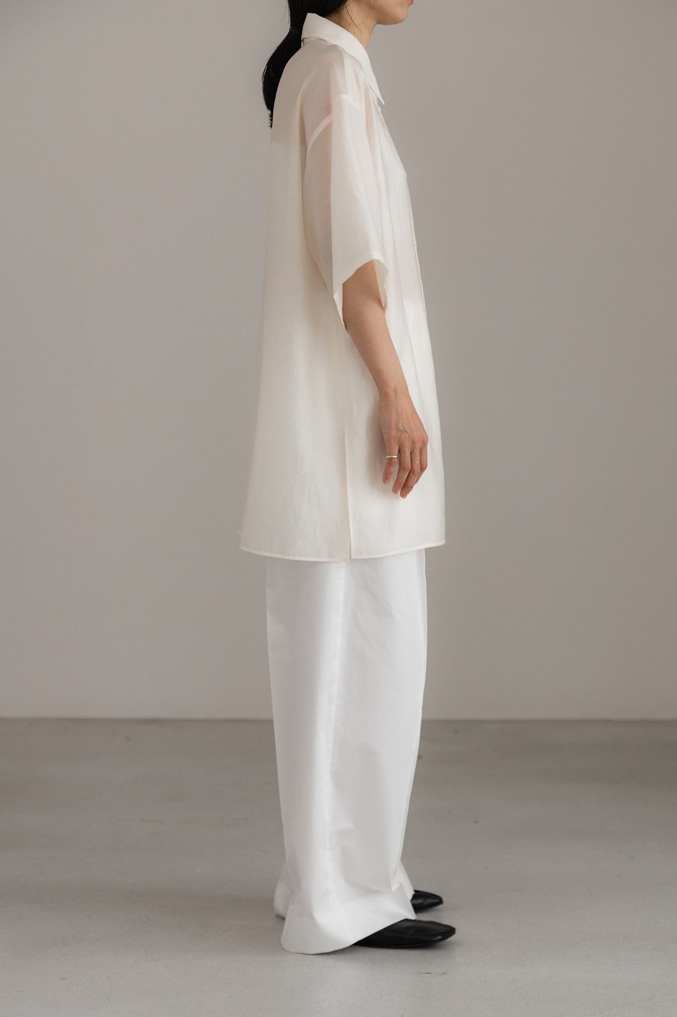 sheer shirt - ivory