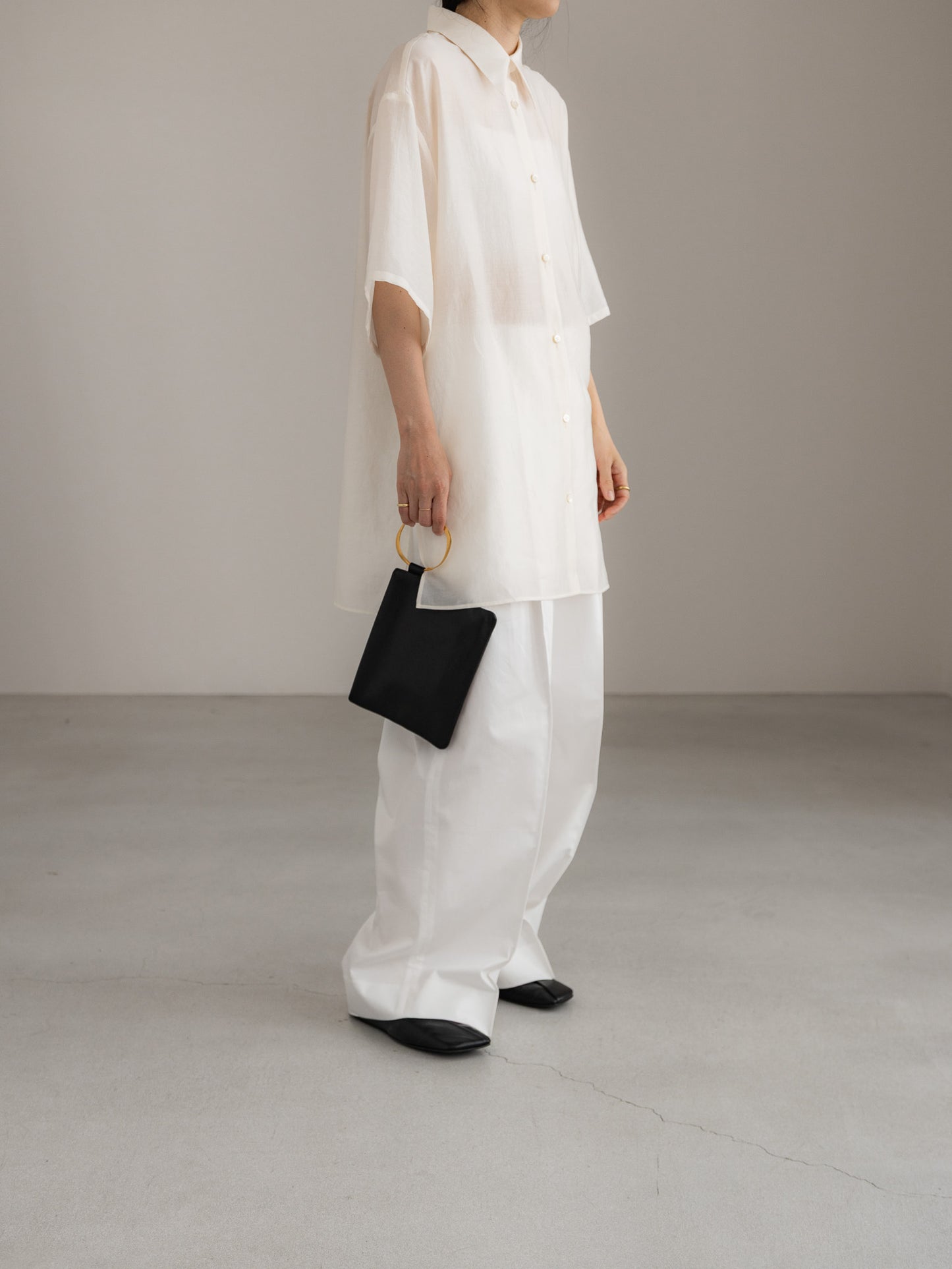 sheer shirt - ivory