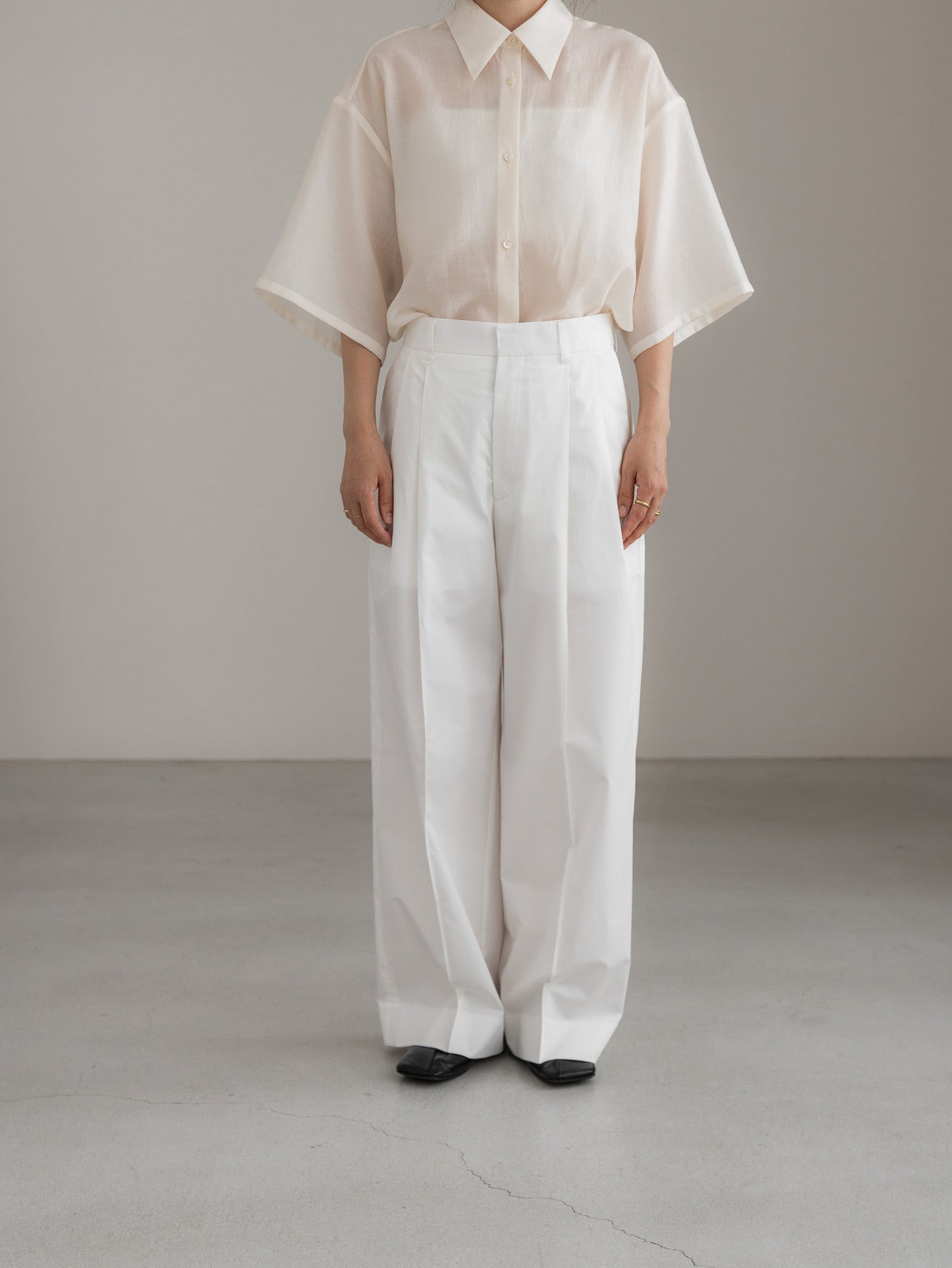 cotton pants- white