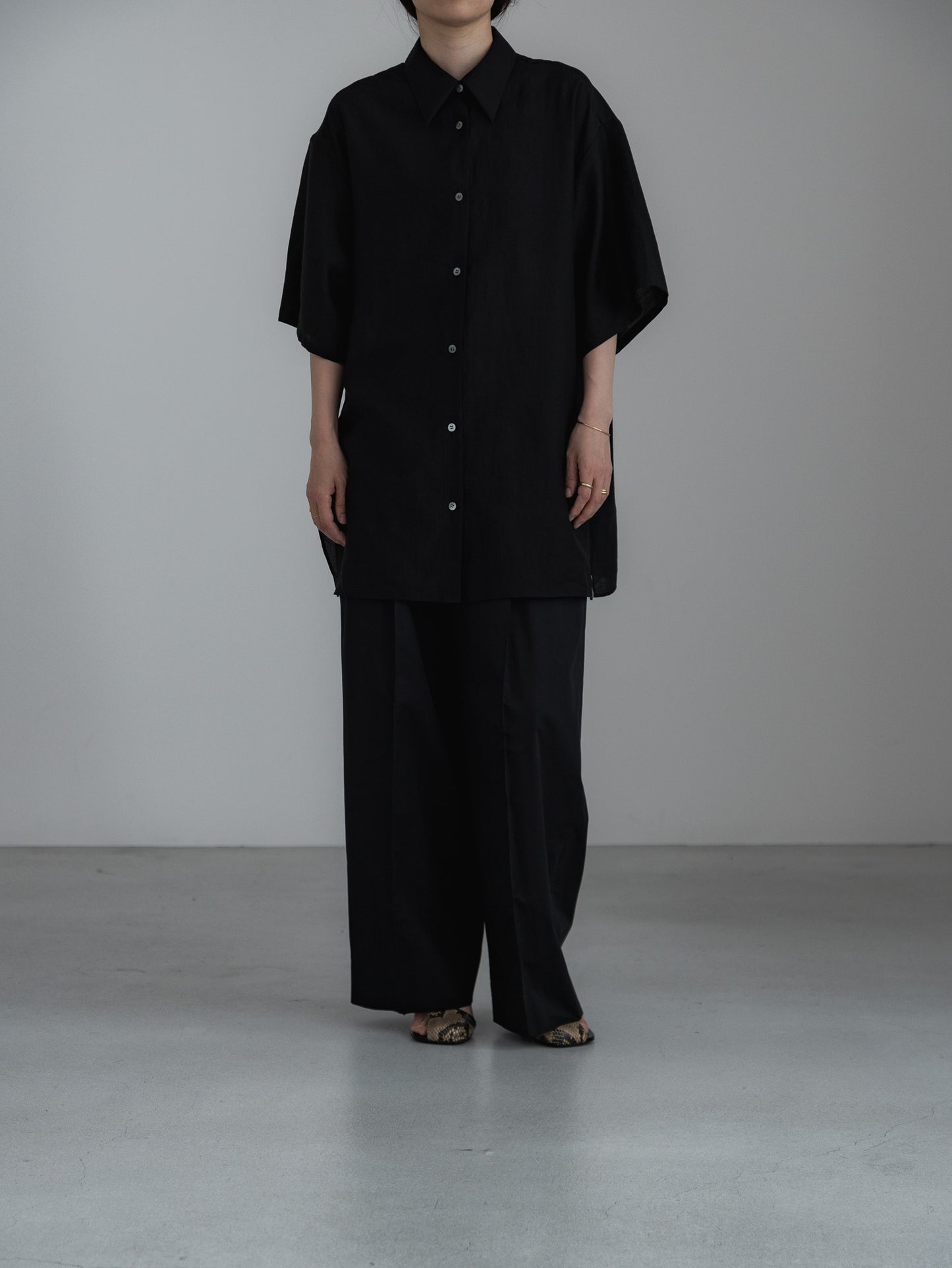 sheer shirt - black