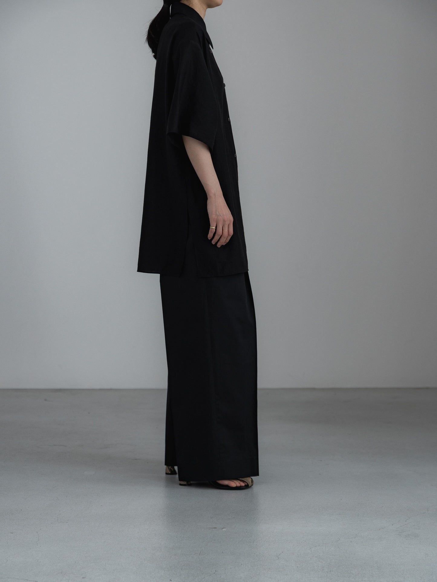 sheer shirt - black